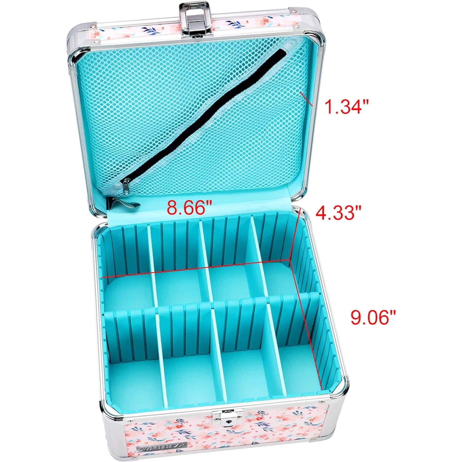 Vaultz Divided Storage Square, 6-1/4inH x 10-1/4inW x 10-1/4inL, Pink - Image 4