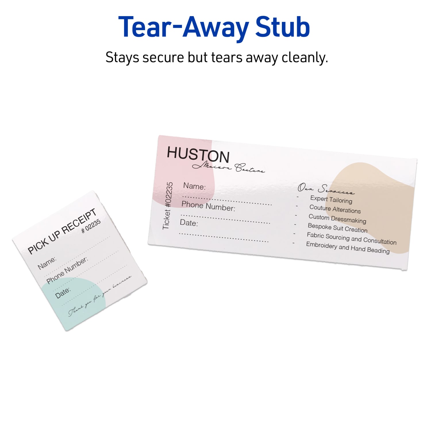 Avery Printable Tickets, 1.75inx5.5in, Glossy White, Pack Of 250 - Image 5