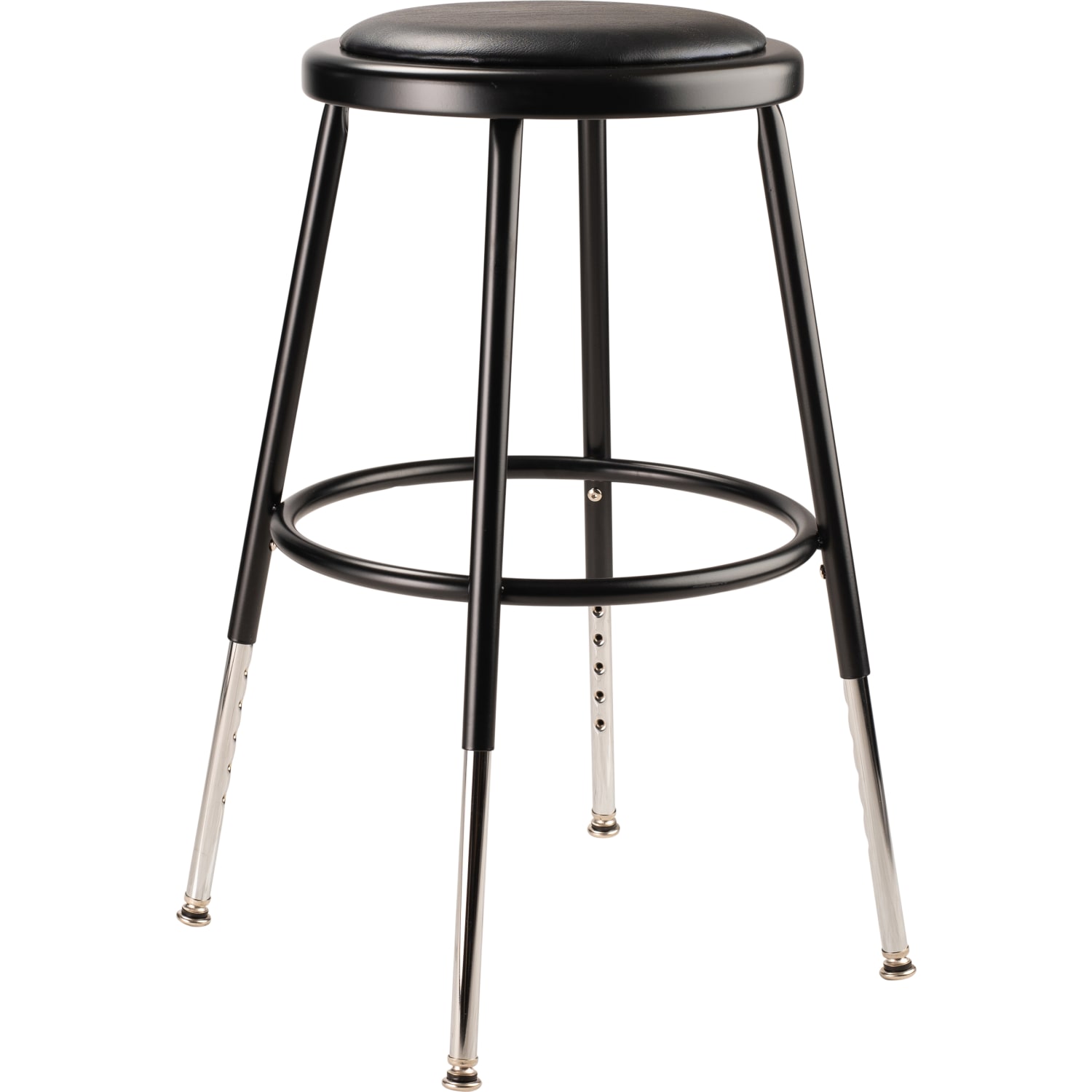 National Public Seating 6400H 10 Adjustable Height Stools 19inH Black Set Of 5 Stools PopularChairscom