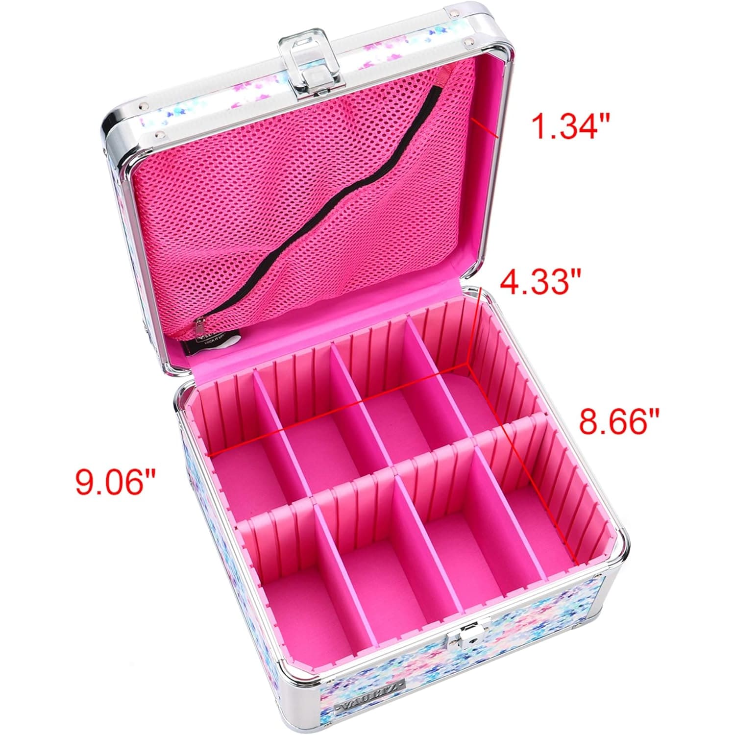 Vaultz Divided Storage Square, 6-1/4inH x 10-1/4inW x 10-1/4inL, Watercolor Pink - Image 4
