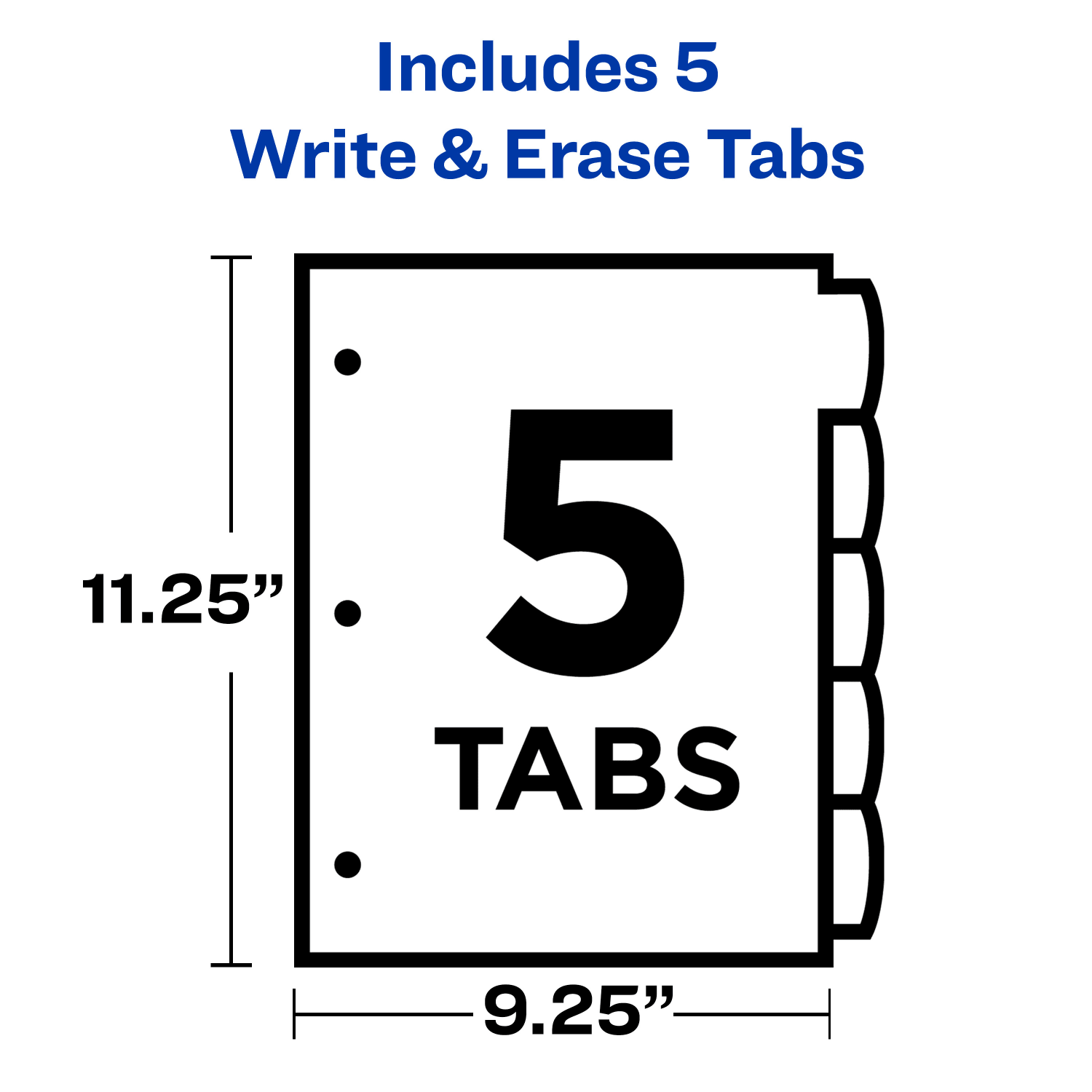 Avery Write & Erase Durable Plastic Dividers With Pockets, 8-1/2in x 11in, Multicolor, Pack Of 5 Dividers - Image 6