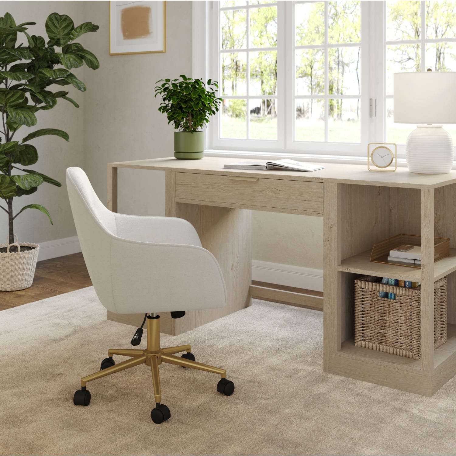 Martha Stewart Rayna Fabric Upholstered Office Chair Off White FabricPolished Brass Frame PopularChairscom Martha Stewart Rayna Fabric Upholstered Office Chair Off White FabricPolished Brass Frame PopularChairscom
