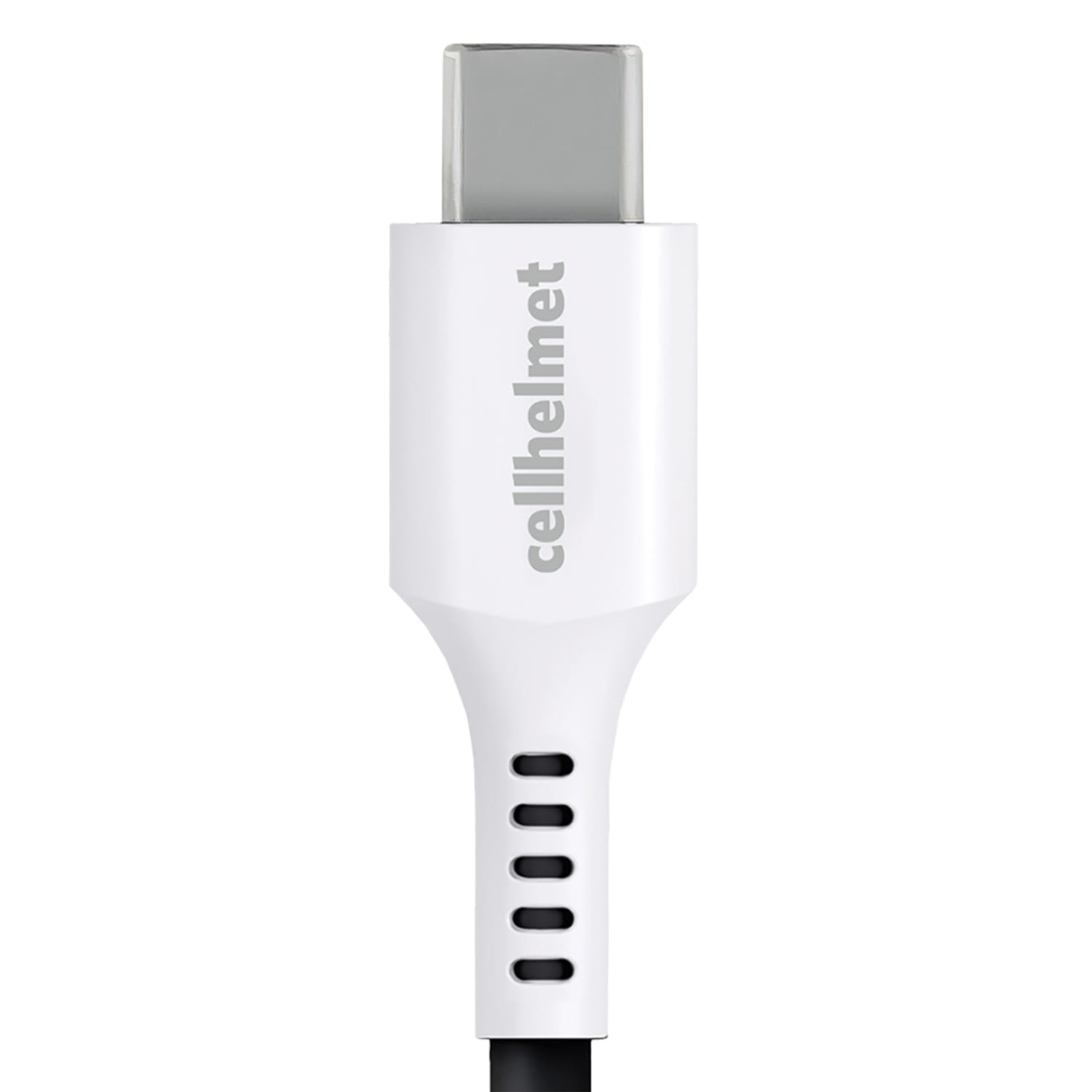 cellhelmet Charge And Sync USB-C To USB-A Round Cable, 3', Gray - Image 3