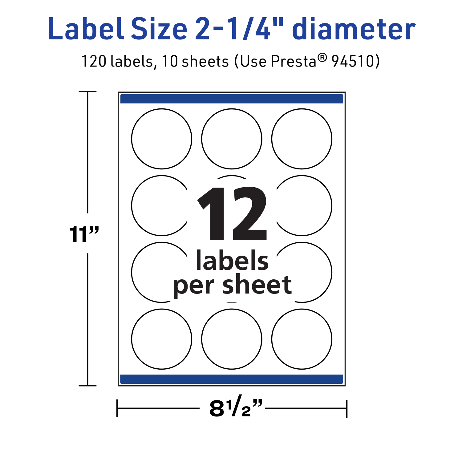 Avery Print-To-The-Edge TrueBlock Labels With Sure Feed, 94510-TWMP10, Round, 2-1/4in, Matte White, Pack Of 120 - Image 6