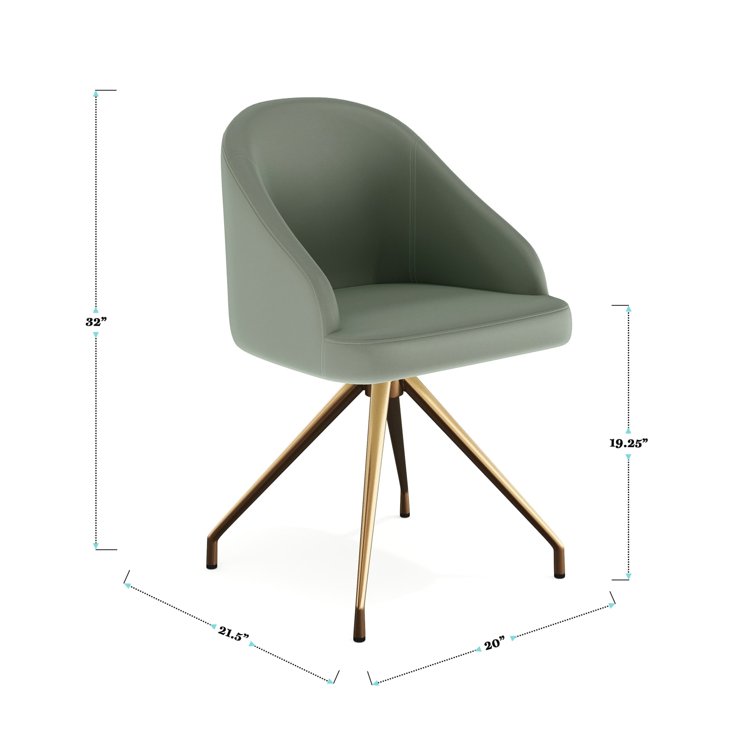 Martha Stewart Sora Faux Leather Stationary Office Chair Sage Faux LeatherPolished Brass Frame PopularChairscom Martha Stewart Sora Faux Leather Stationary Office Chair Sage Faux LeatherPolished Brass Frame PopularChairscom