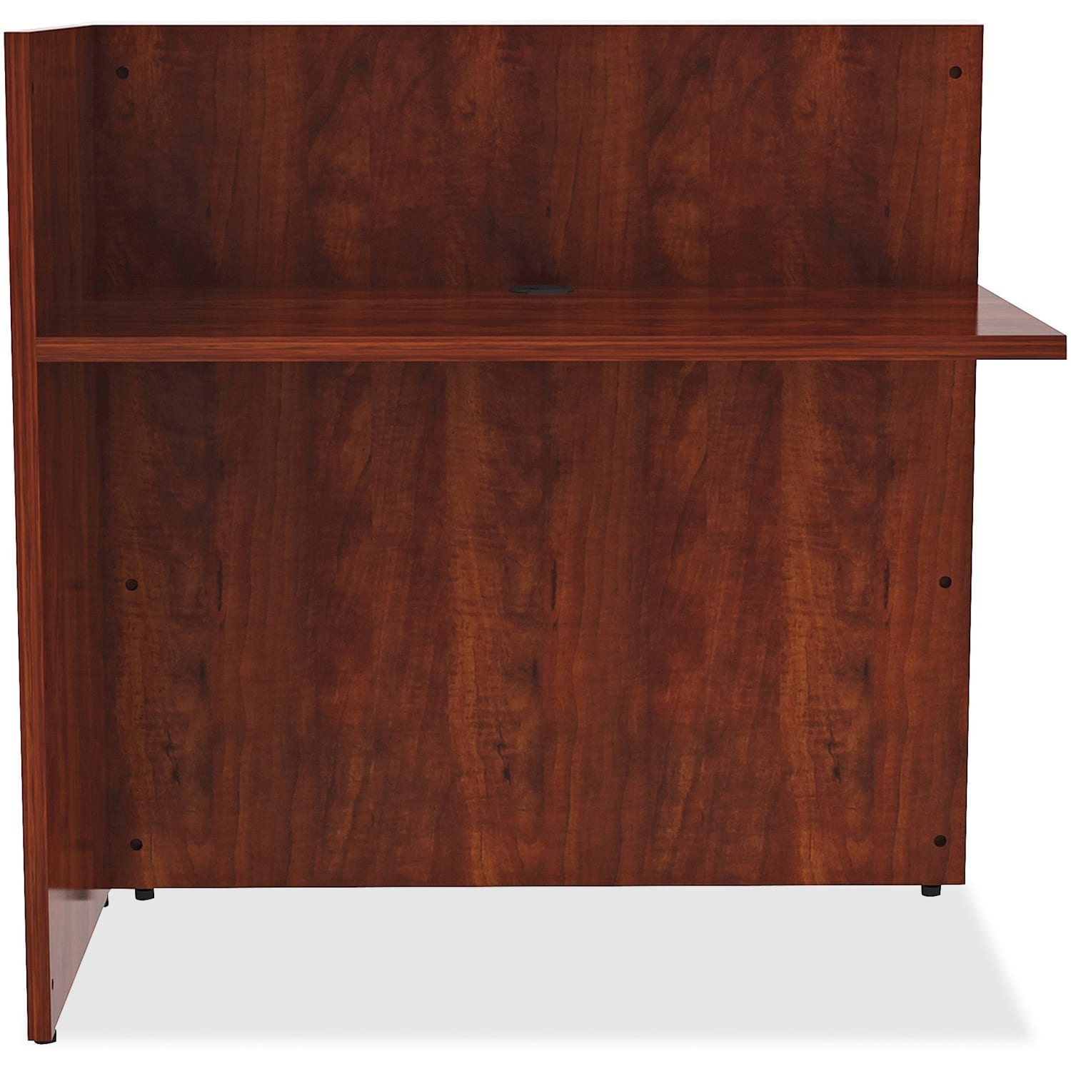 Lorell Essentials 42inW Reception Computer Desk Return, Cherry - Image 3