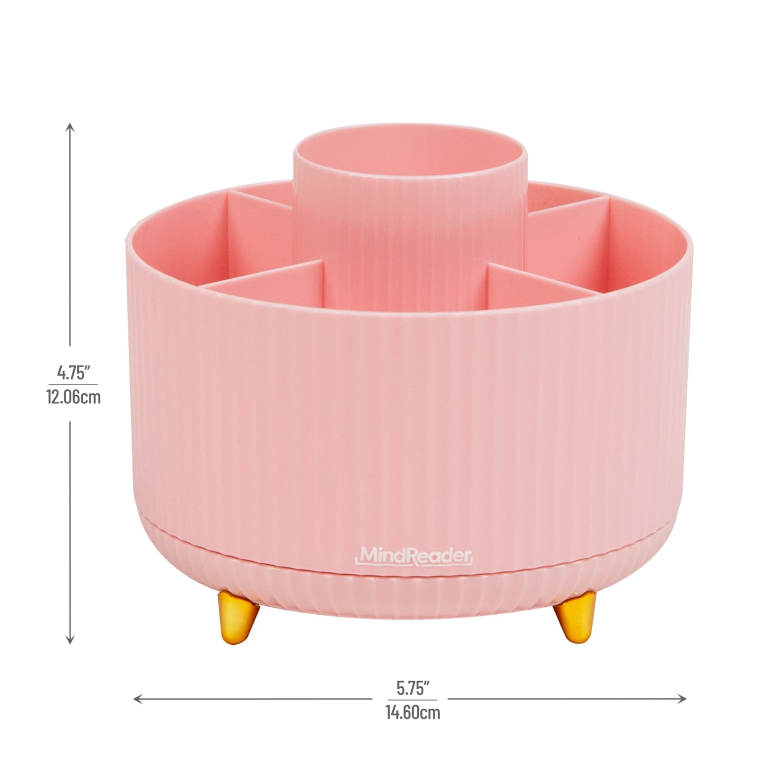 Mind Reader Rotating Pen Cup, 4-3/4inH x 5-3/4inW x 5-3/4inD, Pink - Image 4