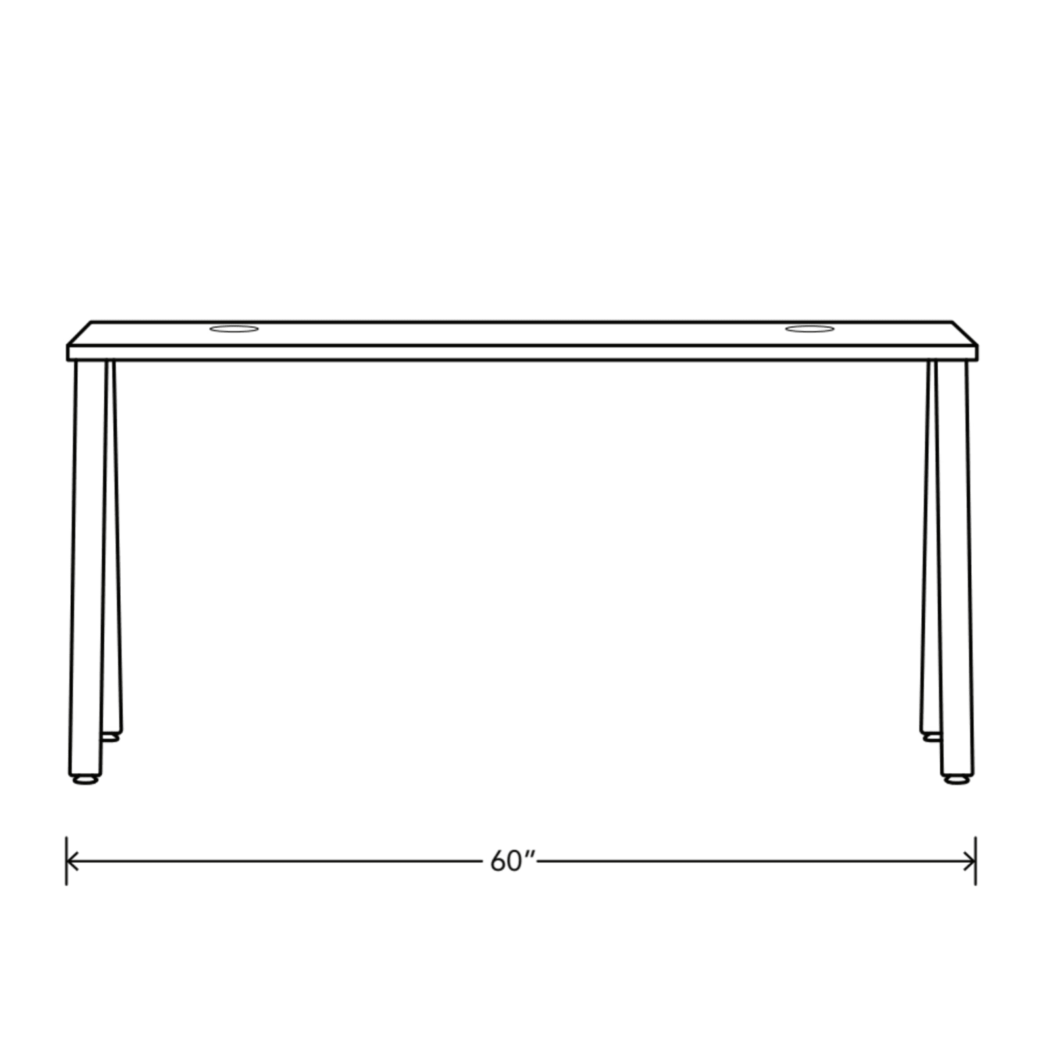 HON Mod 60inW Computer Desk, Desert Oak/Black - Image 3