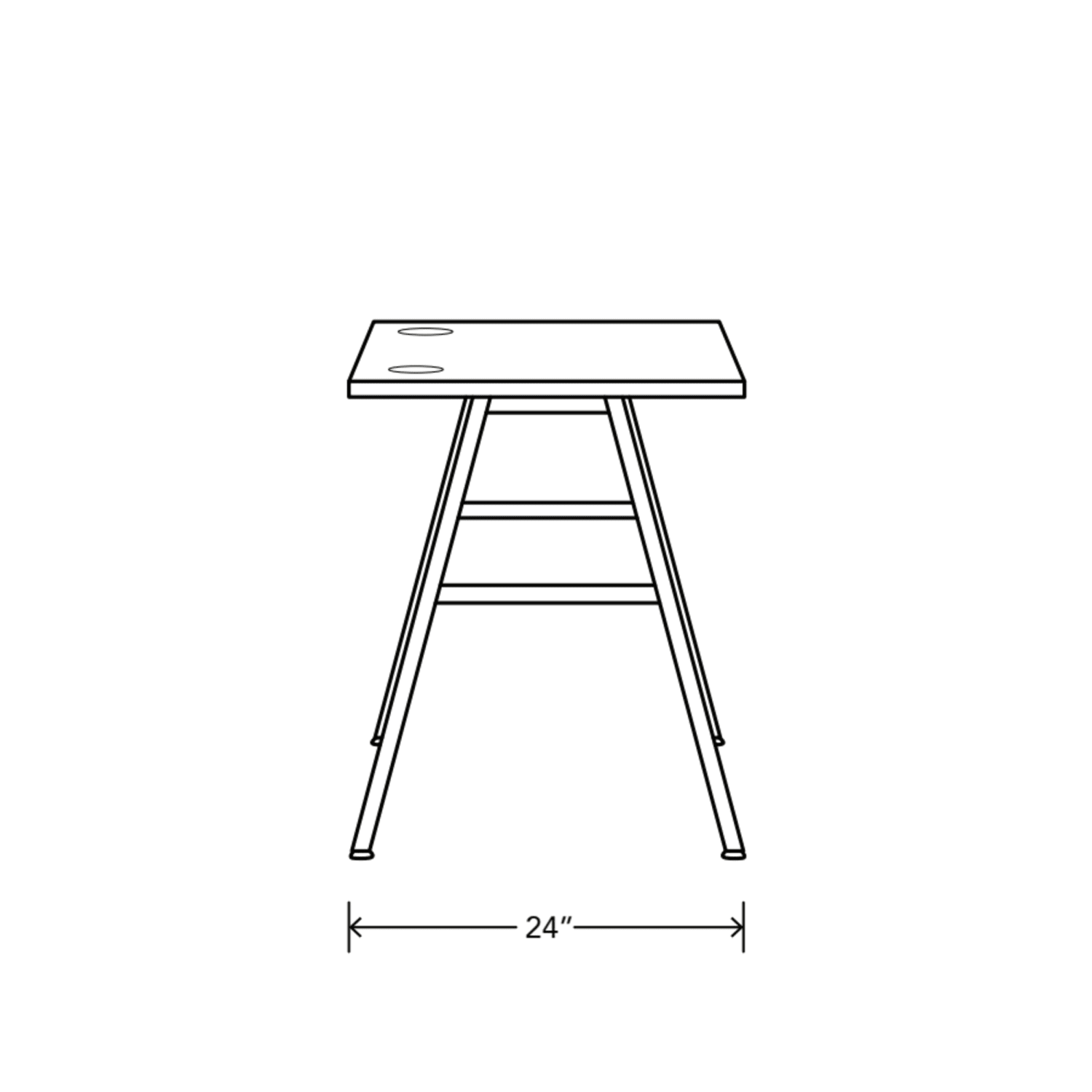 HON Mod 60inW Computer Desk, Desert Oak/Black - Image 4