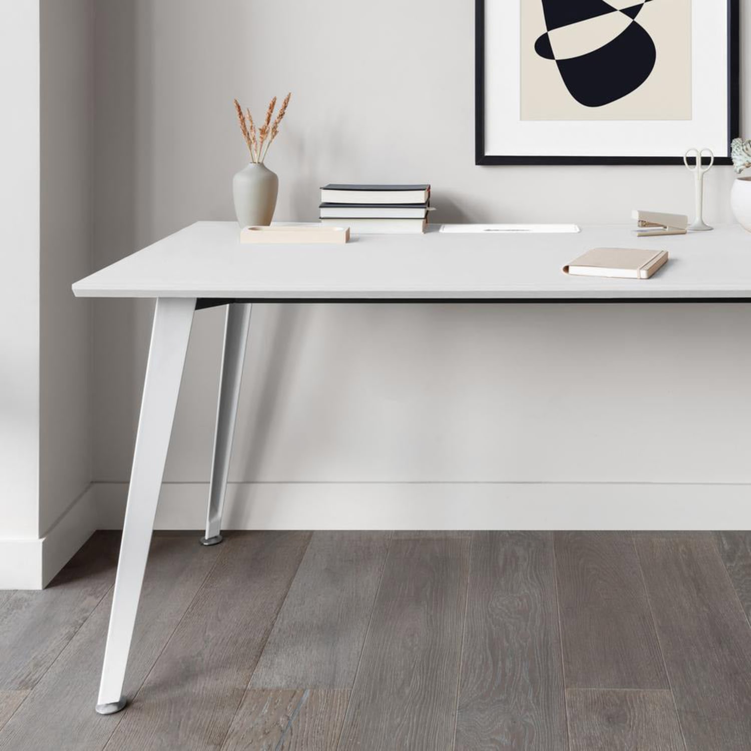 Branch Furniture Office Desk, 48in x 24in, Fog/White - Image 5