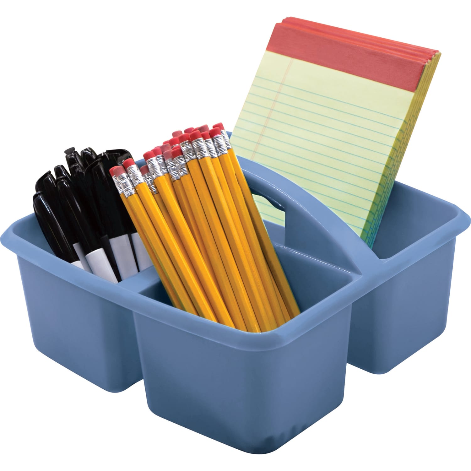 Teacher Created Resources Plastic Storage Caddies, 5-1/4inH x 9-1/4inW x 9inD, Slate Blue, Pack Of 6 Caddies - Image 4