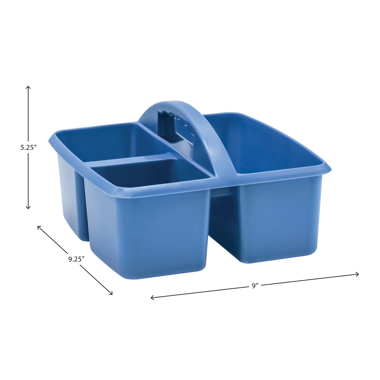 Teacher Created Resources Plastic Storage Caddies, 5-1/4inH x 9-1/4inW x 9inD, Slate Blue, Pack Of 6 Caddies - Image 6