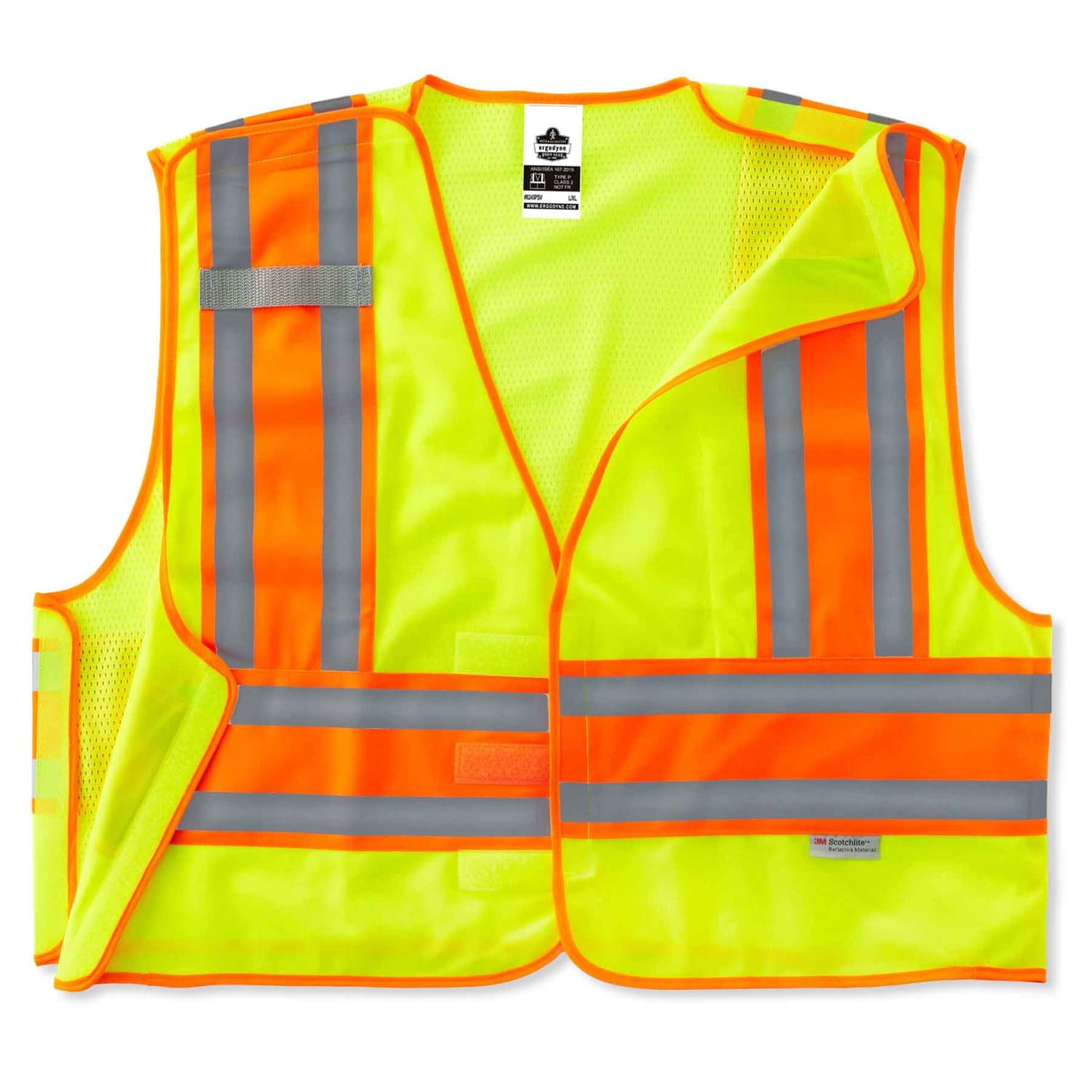 Ergodyne GloWear Safety Vest, Public, Type-P Class 2, Large/X-Large, Lime, 8245PSV - Image 4