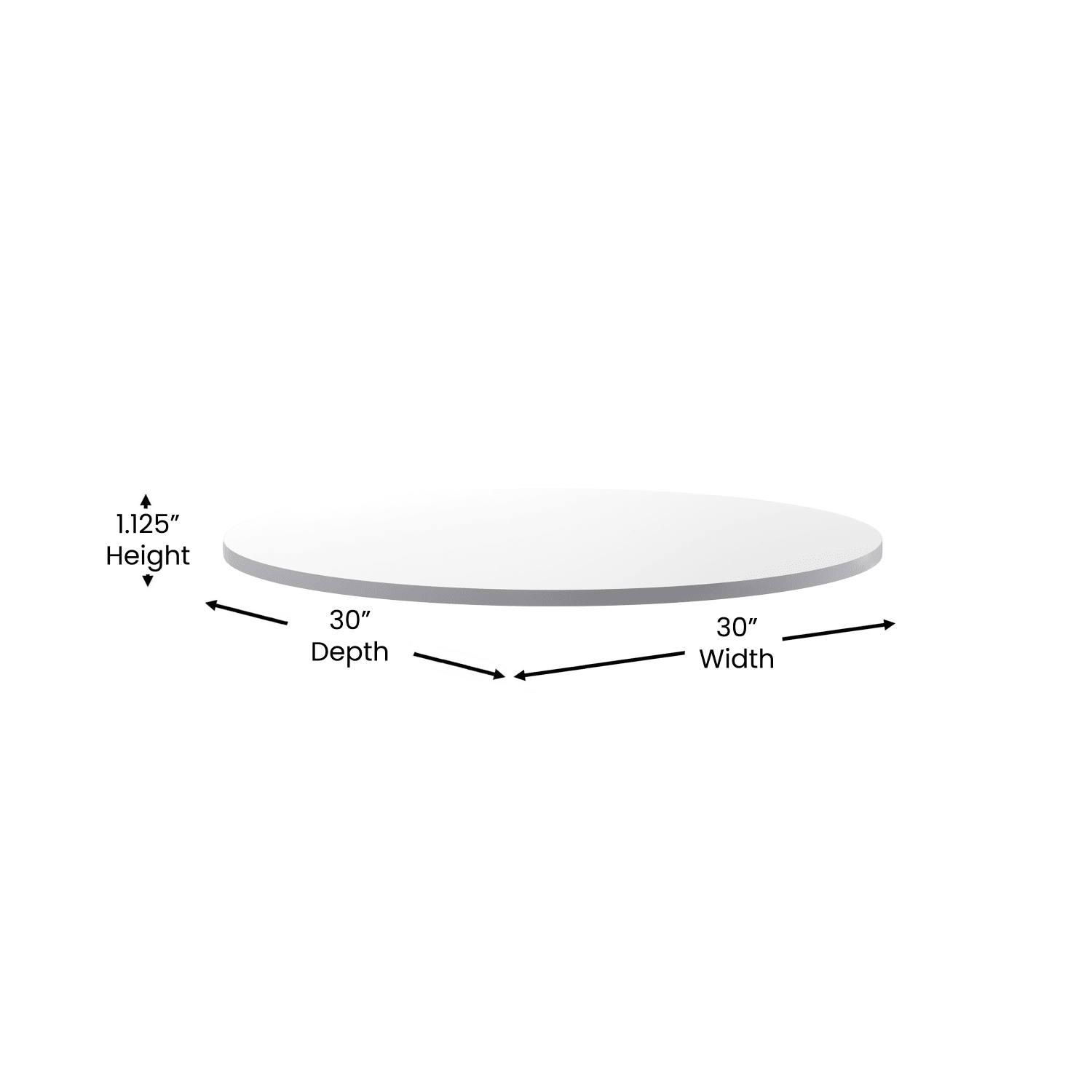 Flash Furniture Round Table Top With Reversible Laminate Top, 30in, White/Gray - Image 6