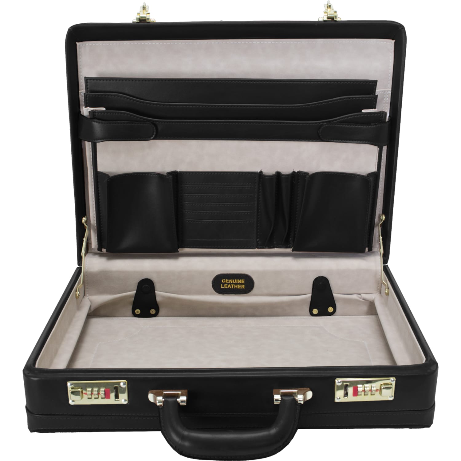 McKleinUSA Turner Leather Attache Case, Black - Image 4