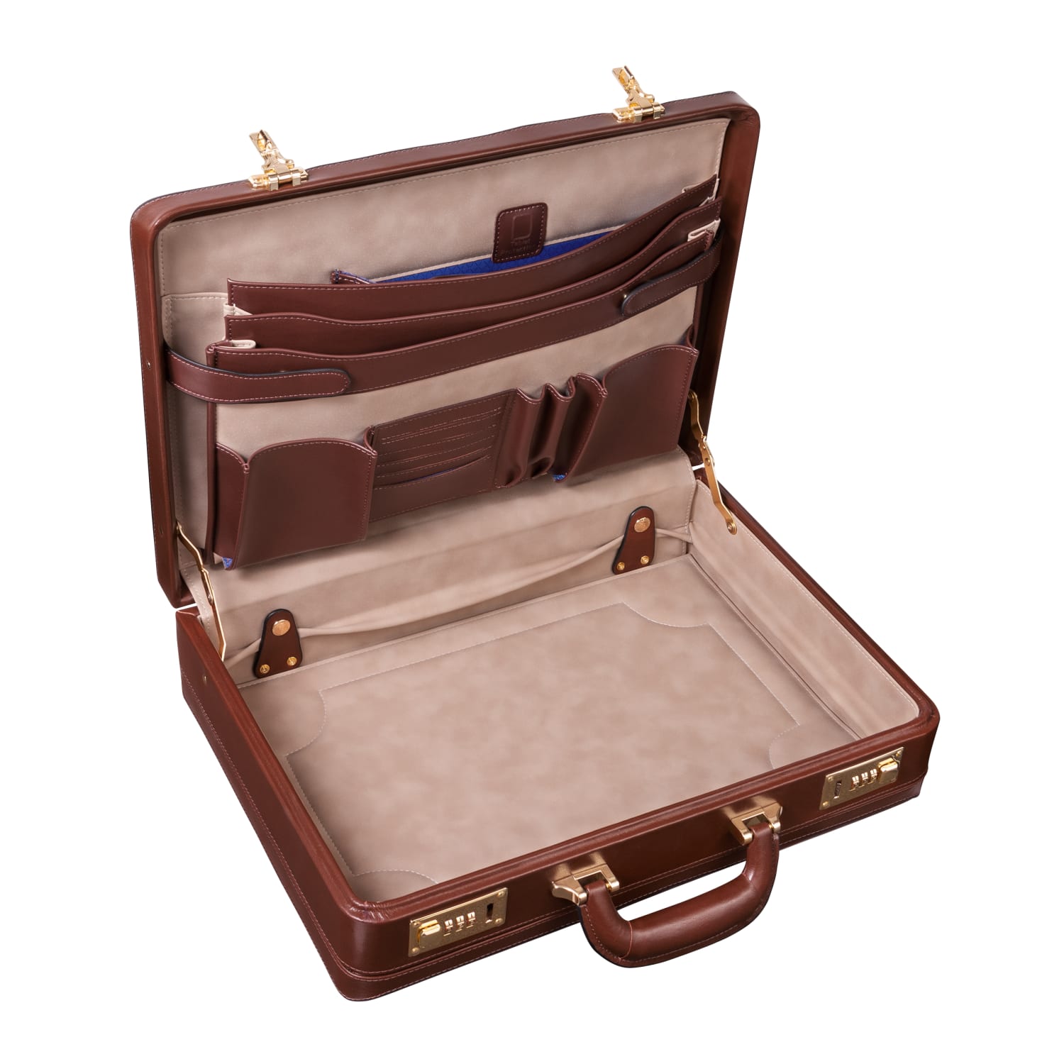 McKleinUSA Turner Leather Attache Case, Brown - Image 4