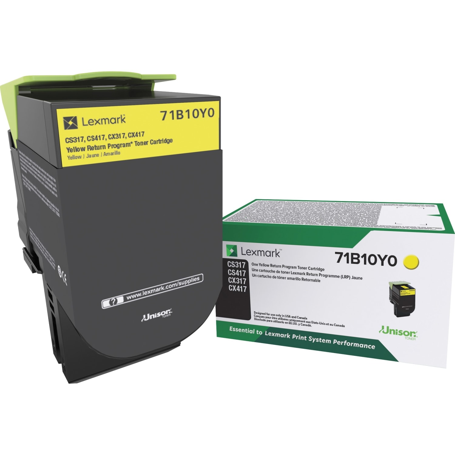 Lexmark 71B10Y0 Yellow Return Program Toner Cartridge - Image 3