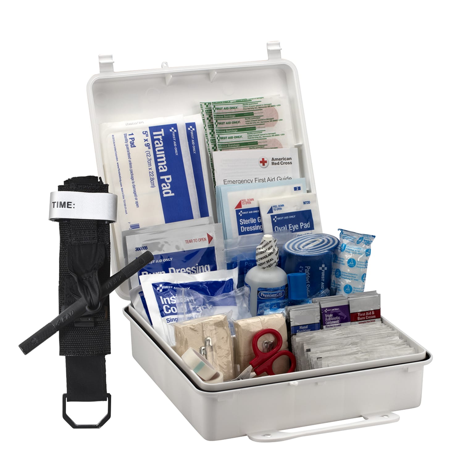 First Aid Only ANSI B Plastic 50-Person First Aid Kit, 6-1/2inH x 9-1/2inW x 3inD, White - Image 4