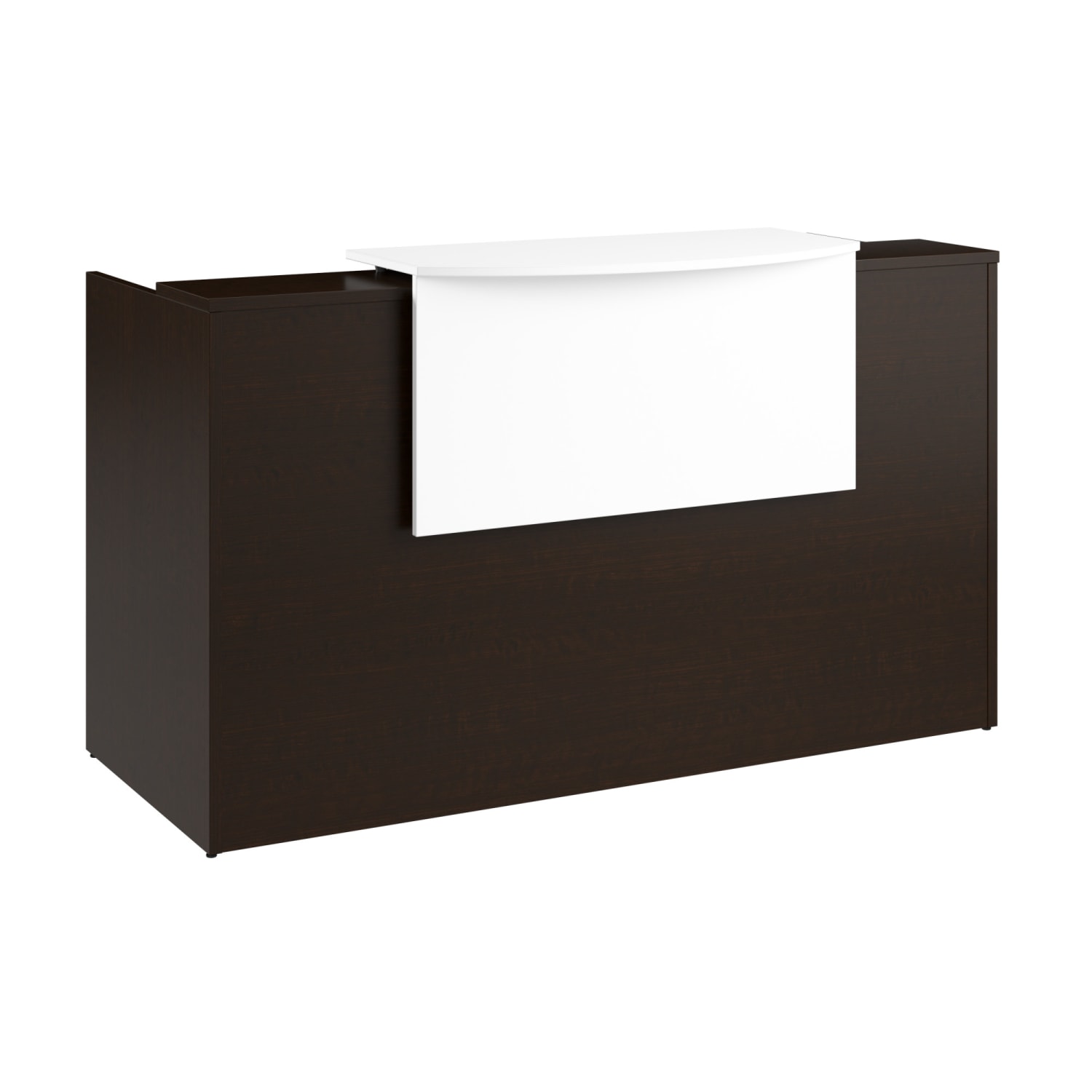 Bush Business Furniture Arrive 72inW Reception Desk with Counter and Mobile File Cabinet, Mocha Cherry, Standard Delivery - Image 3
