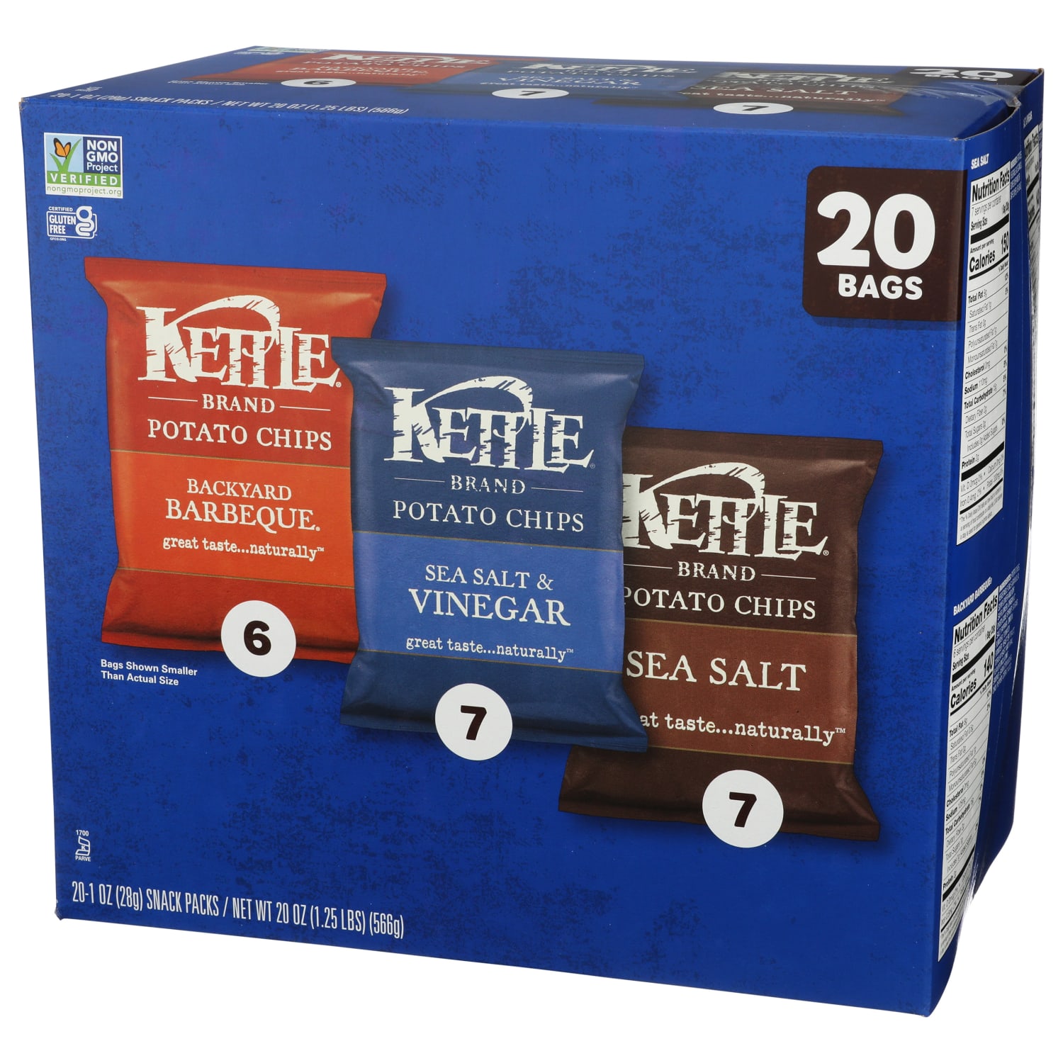 Kettle Brand Classic Kettle Potato Chips, 1 Oz, Total Qty 80 - Image 3