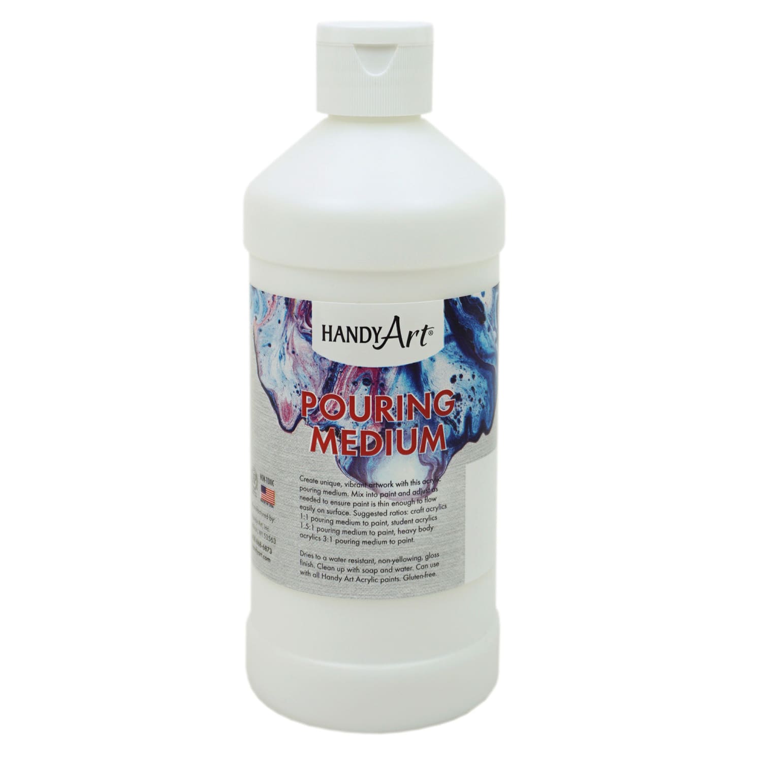 Handy Art Acrylic Pouring Medium, 16 Oz, Clear, Pack Of 3 Bottles - Image 3