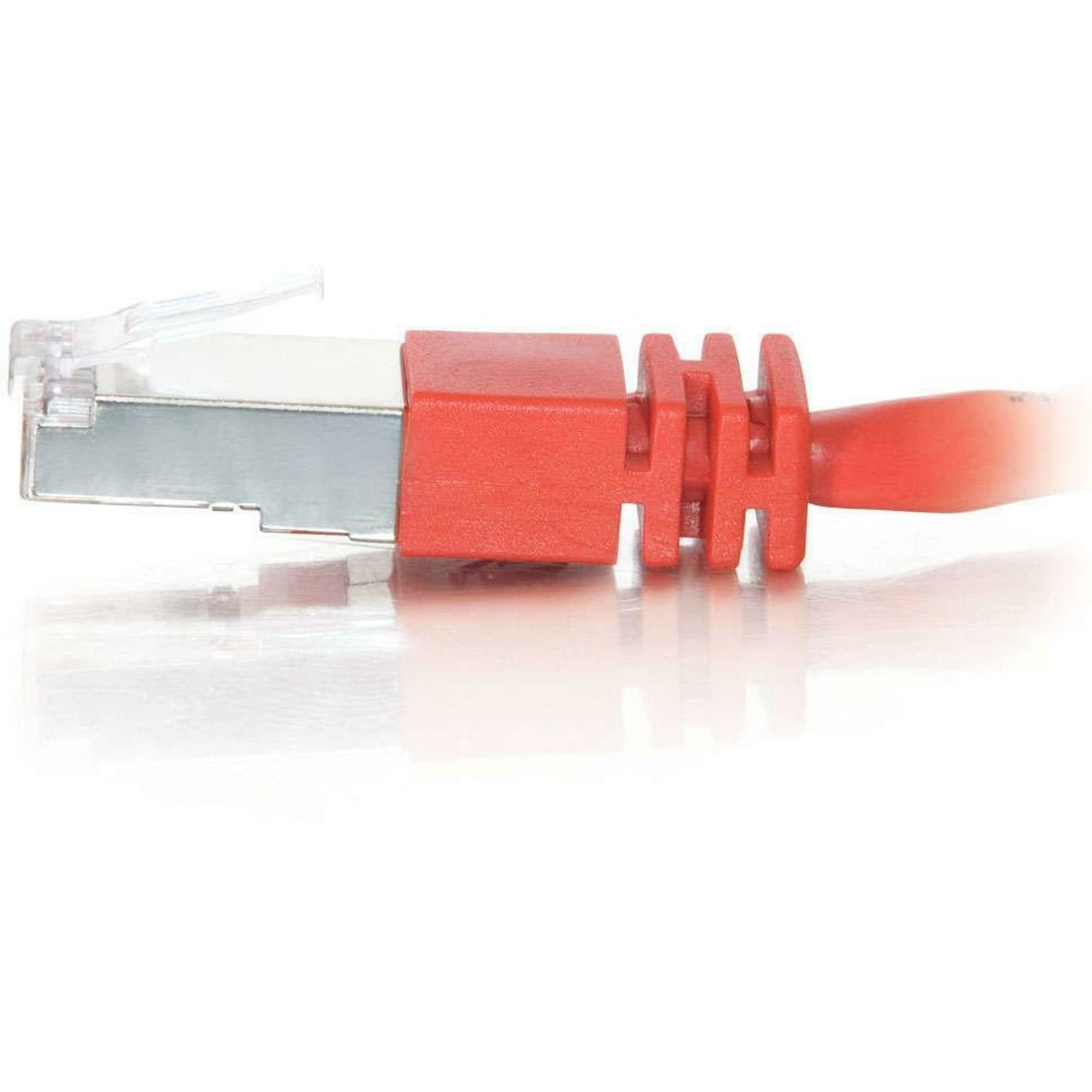 C2G-25ft Cat5e Molded Shielded (STP) Network Patch Cable - Red - Category 5e for Network Device - RJ-45 Male - RJ-45 Male - Shielded - 25ft - Red - Image 4