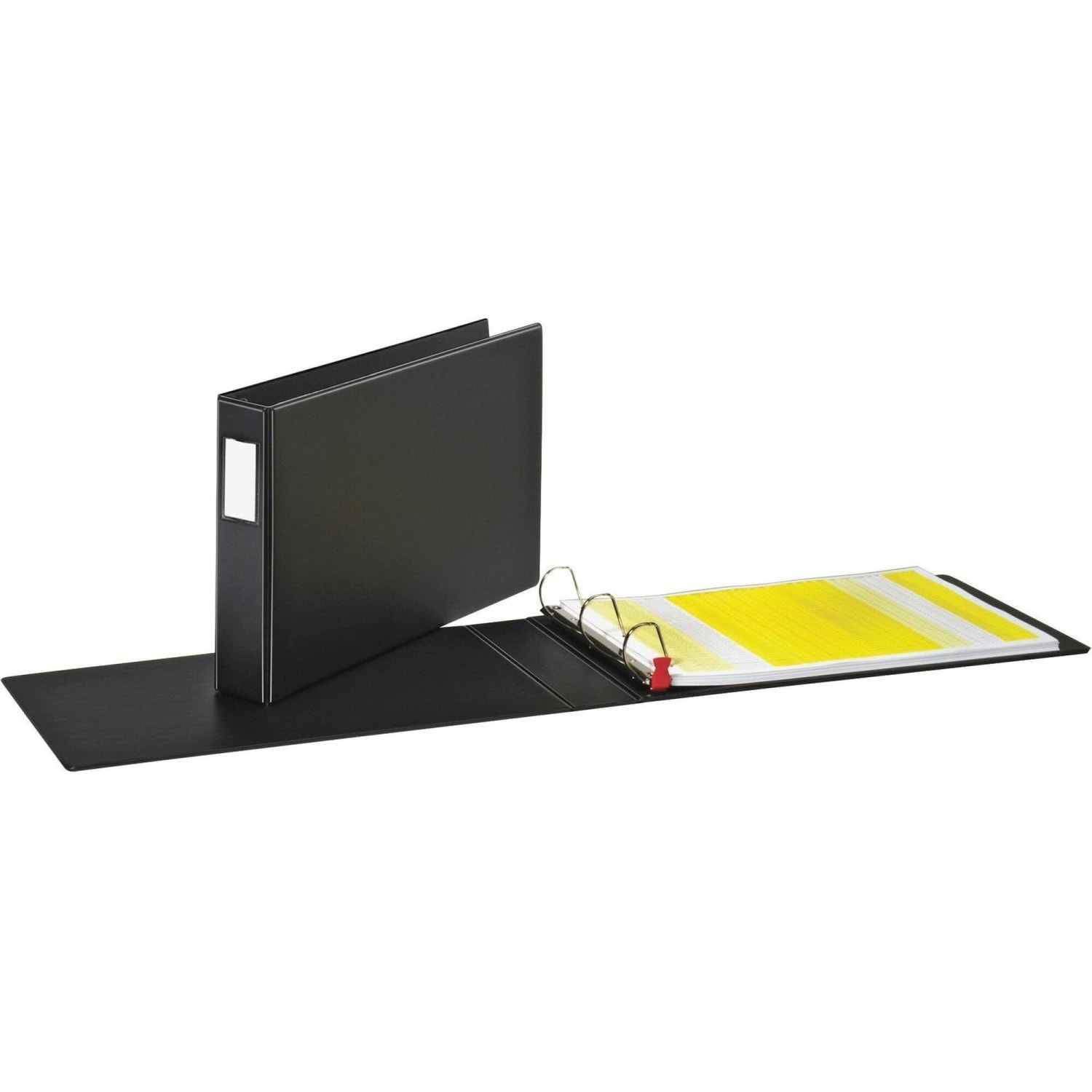 Cardinal EasyOpen Tabloid Reference 3-Ring Binder, 2in Slant Rings, Black - Image 3