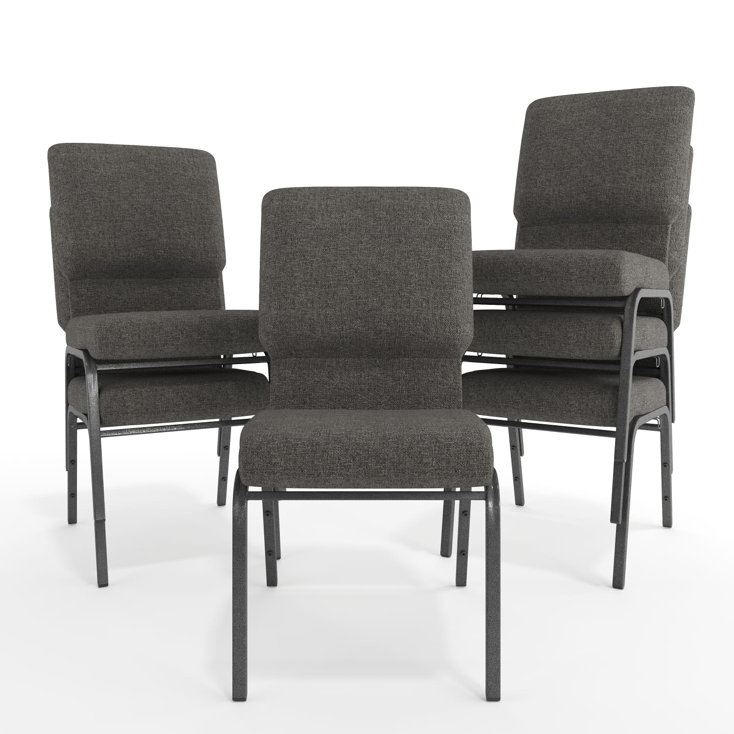 Flash Furniture Advantage Church Chair, Charcoal Gray/Silver Vein, PCHT185111 - Image 12