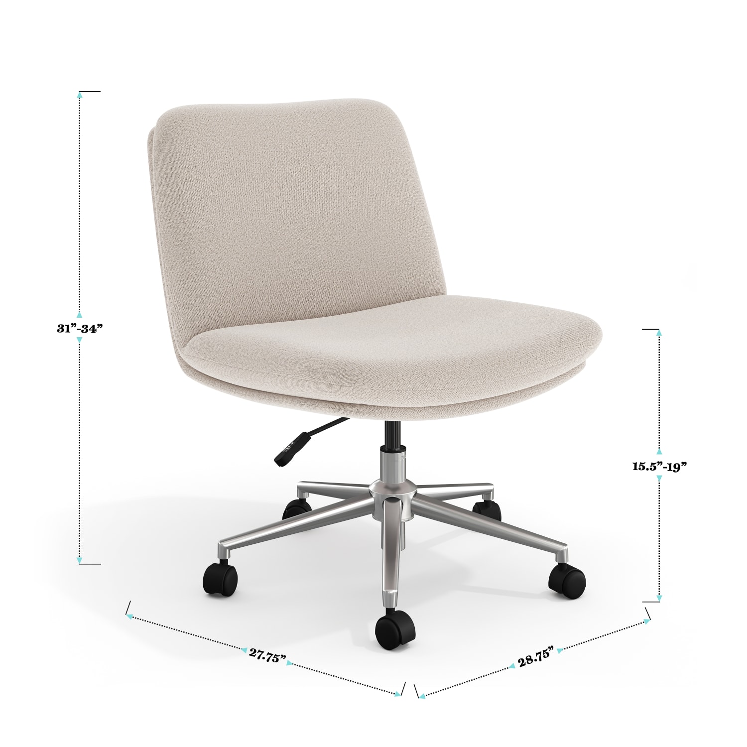 Martha Stewart Eloise Upholstered Office Chair Grey White FabricPolished Nickel Frame PopularChairscom Martha Stewart Eloise Upholstered Office Chair Grey White FabricPolished Nickel Frame PopularChairscom