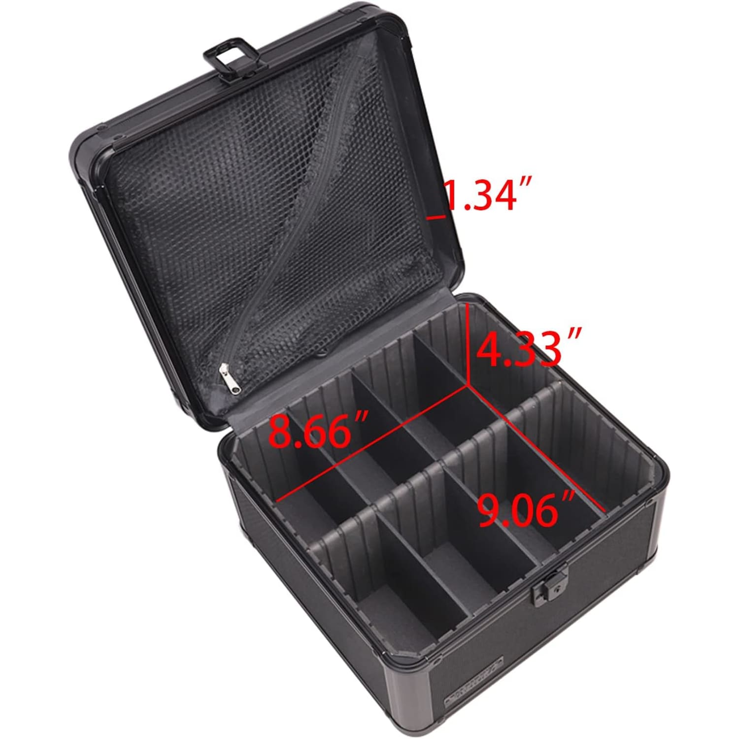Vaultz Divided Storage Square, 6-1/4inH x 10-1/4inW x 10-1/4inL, Tactical Black - Image 6