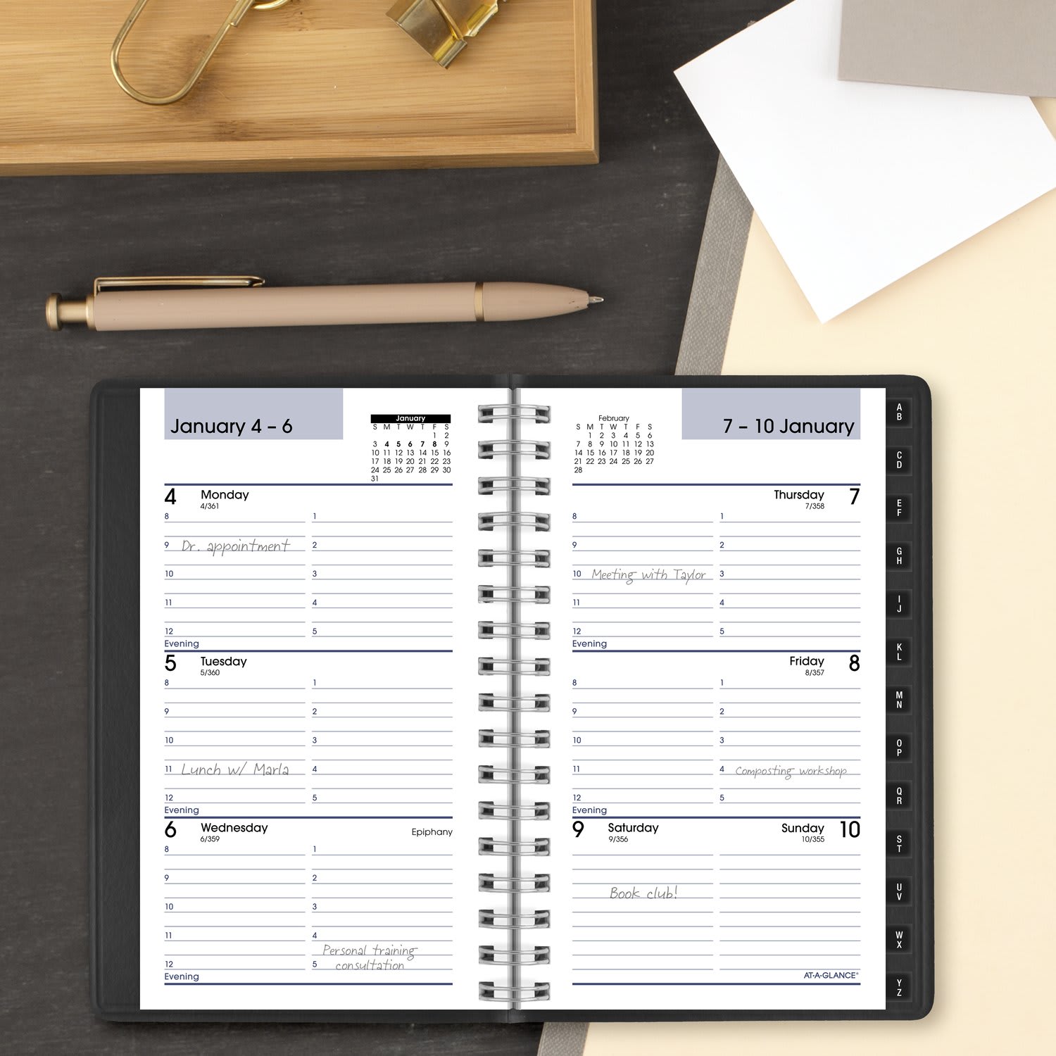 AT-A-GLANCE DayMinder 2027 Weekly Appointment Book Planner, Black, Pocket, 3 1/2in x 6in - Image 3