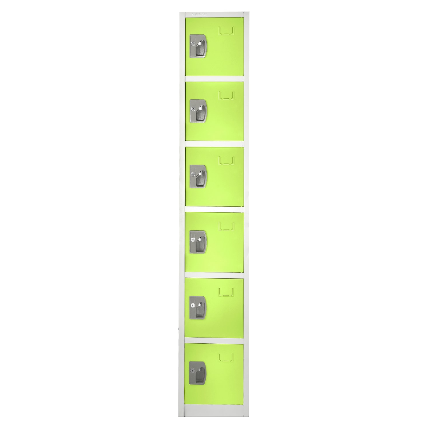 Alpine 6-Tier Steel Lockers, 72inH x 12inW x 12inD, Green, Pack Of 2 Lockers - Image 4
