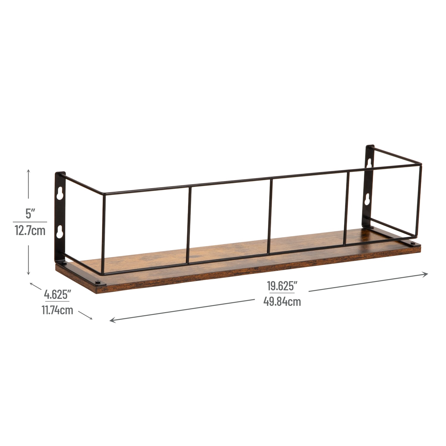 Mind Reader Desktop Shelf, 4-3/4in x 19-5/8in, Brown, Total Qty 1 - Image 4
