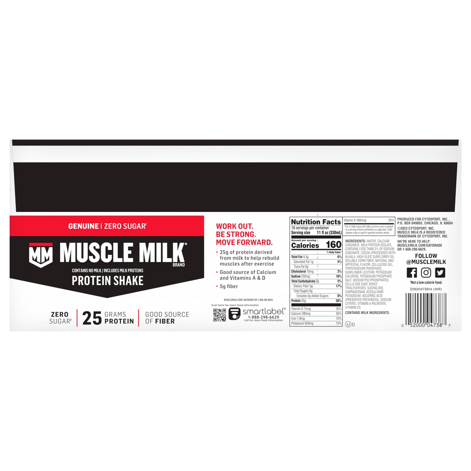 Muscle Milk Genuine Chocolate Protein Shakes, 11 Oz, Pack Of 18 Shakes - Image 6