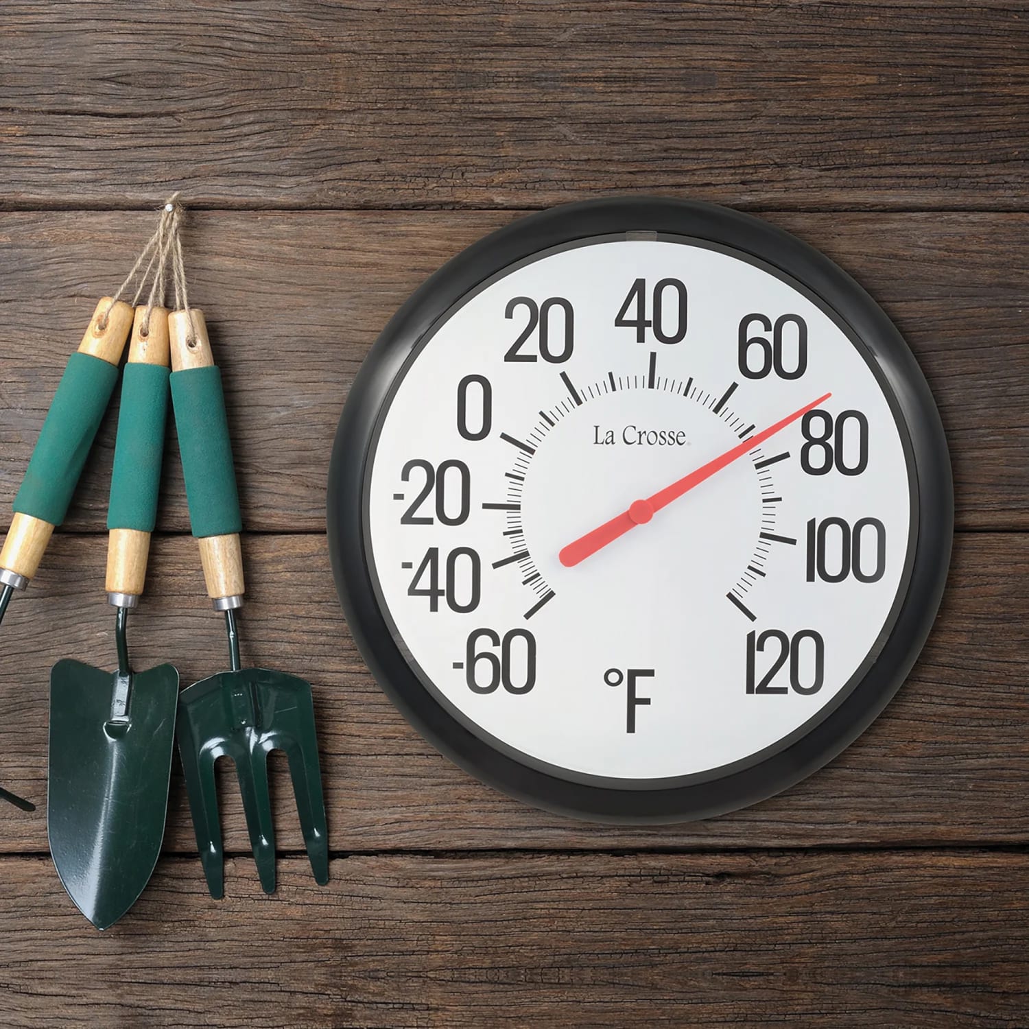 La Crosse Technology Analog Weather Thermometer, 13-1/4inH x 1-7/8inW x 13-1/4inD - Image 4