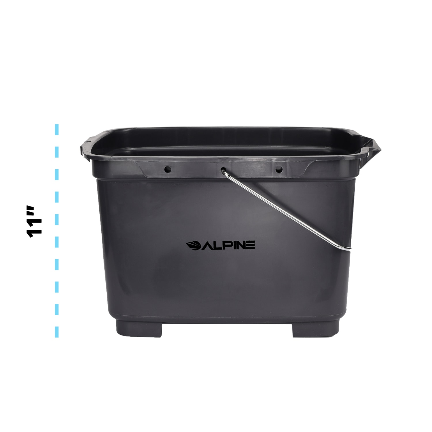 Alpine Divided Plastic Cleaning Buckets, Gray, Pack Of 2 Buckets - Image 6