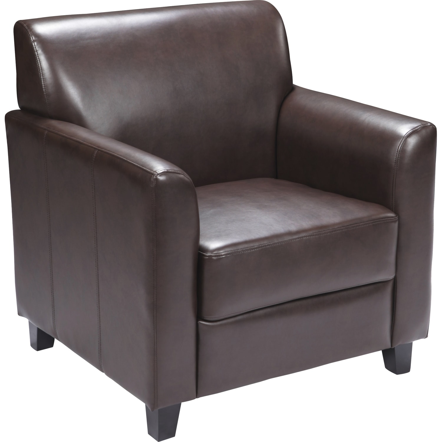Flash Furniture Hercules Diplomat LeatherSoft Faux Leather Chair Brown PopularChairscom