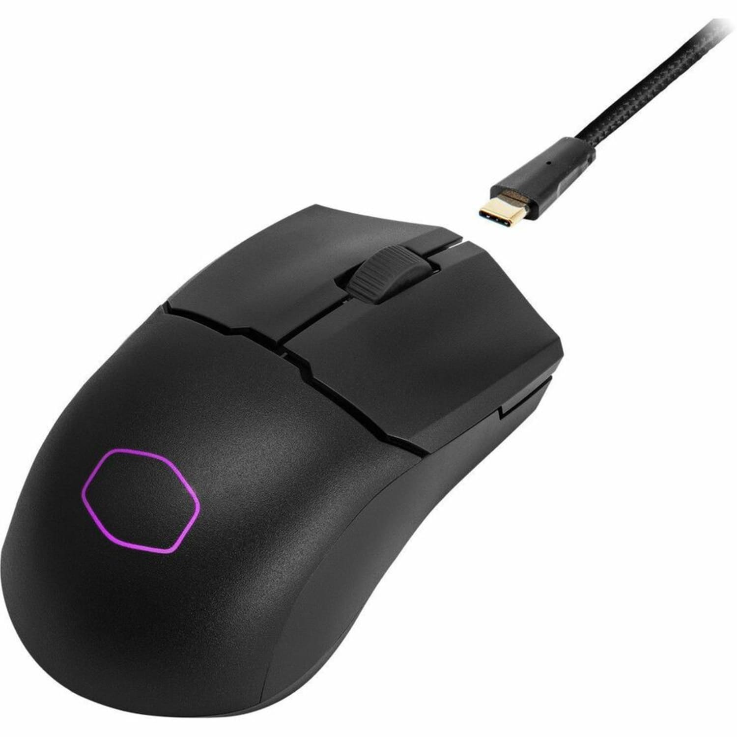 Cooler Master MM712 Gaming Mouse - Optical - Cable/Wireless - Bluetooth - 2.40 GHz - Rechargeable - Black - 19000 dpi - 6 Button(s) - Right-handed - Image 3
