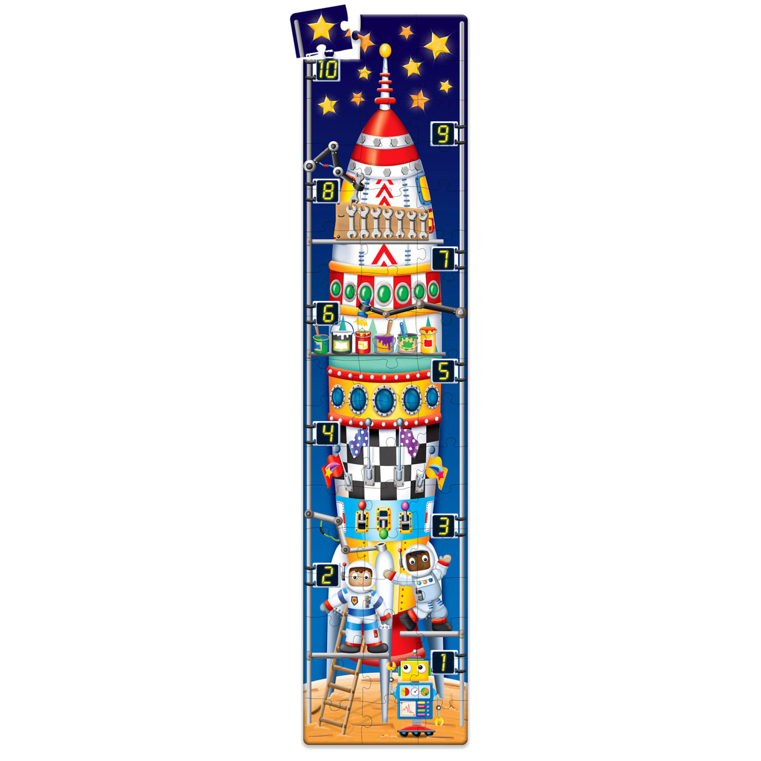 The Learning Journey Long & Tall Puzzles - 123 Rocketship - Image 3