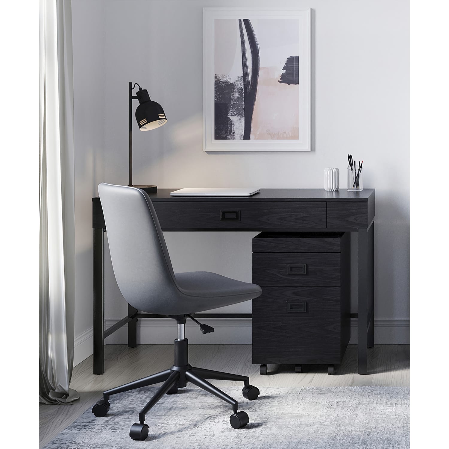 Realspace Brezio 47inW Computer Desk, Black - Image 3