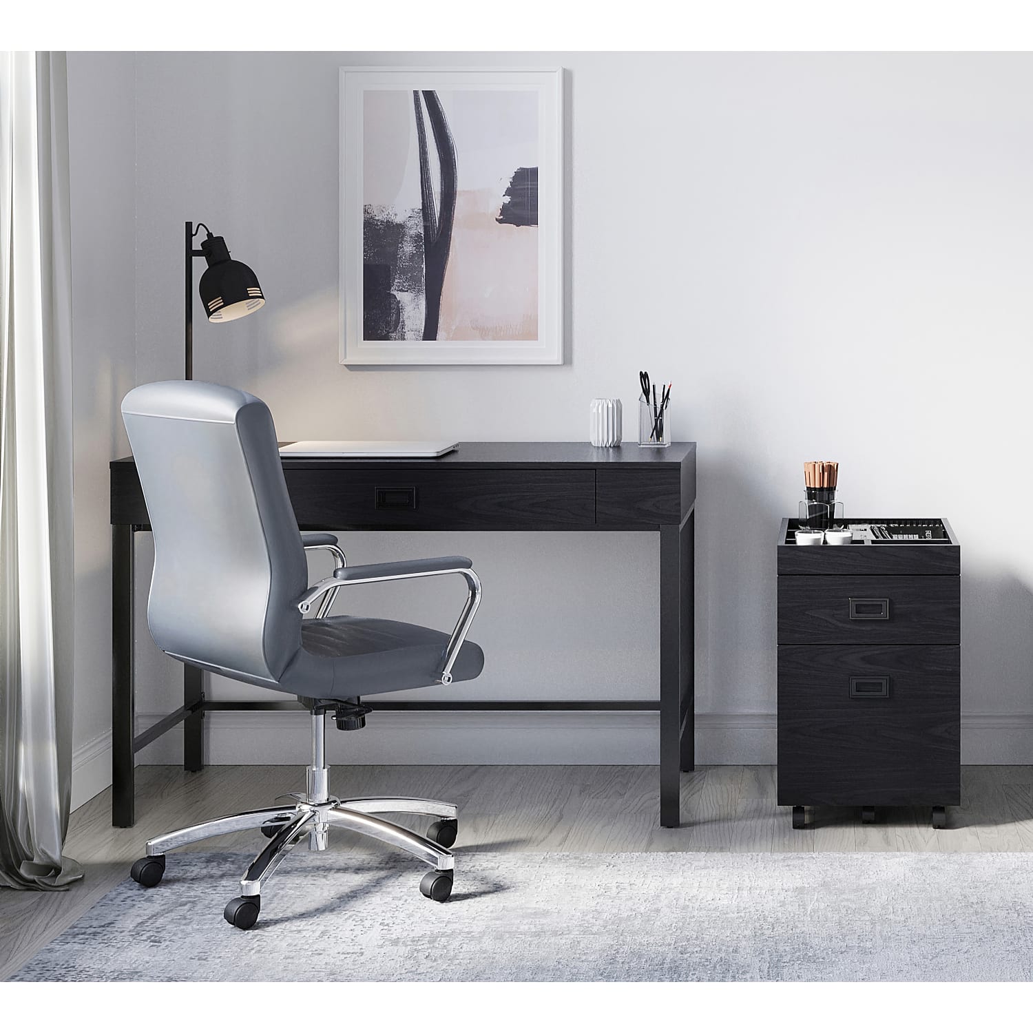Realspace Brezio 47inW Computer Desk, Black - Image 4