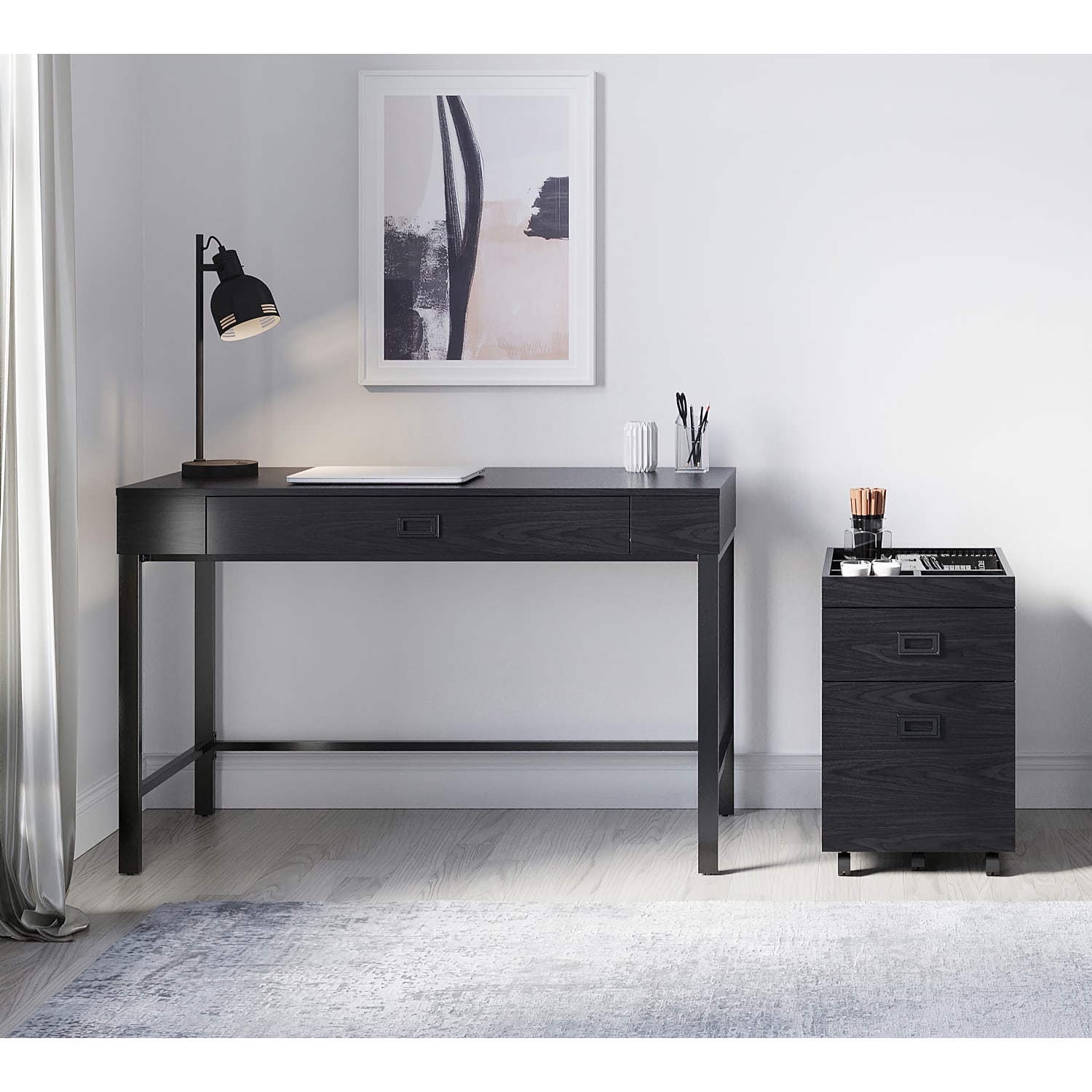 Realspace Brezio 47inW Computer Desk, Black - Image 5