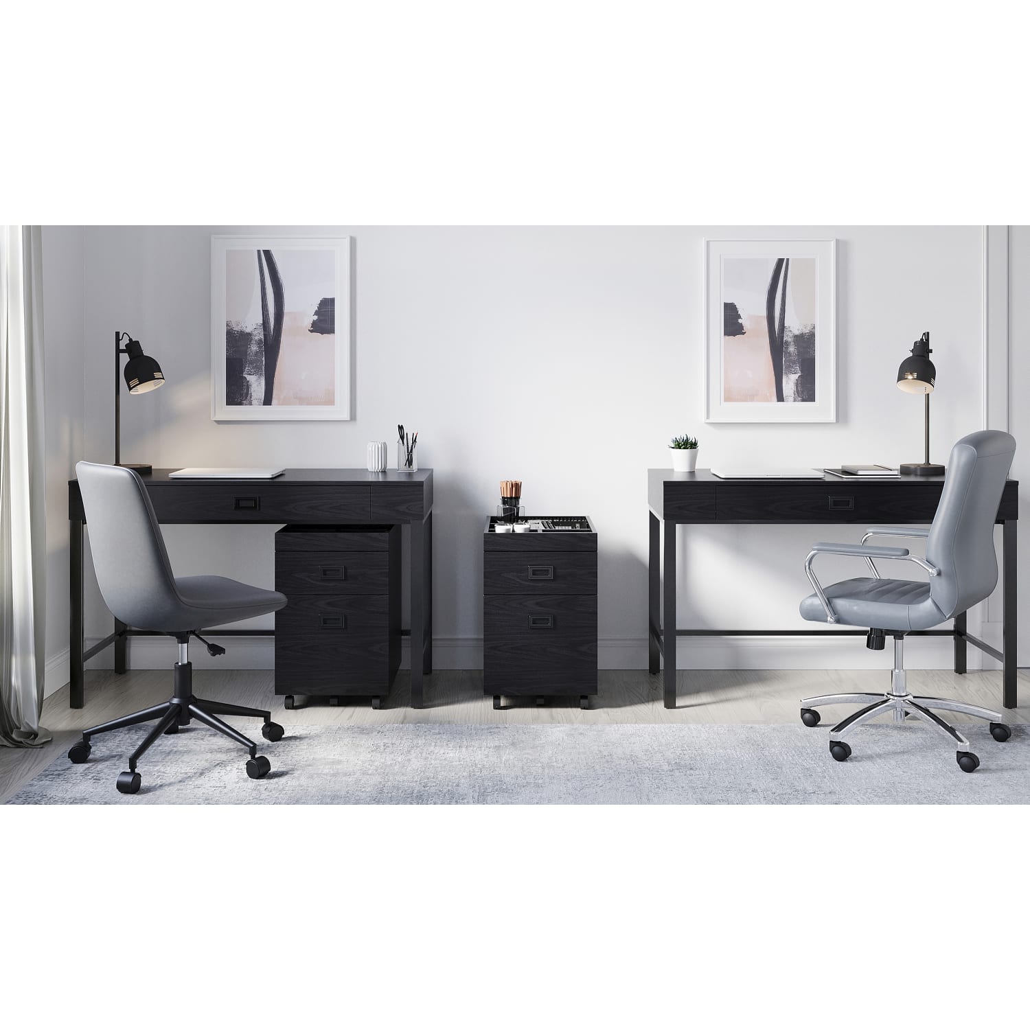 Realspace Brezio 47inW Computer Desk, Black - Image 6