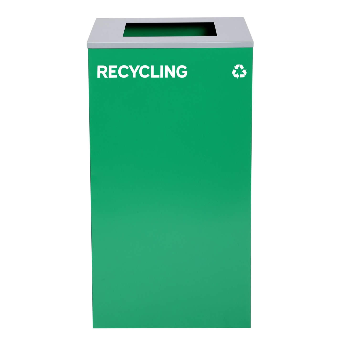 Alpine Industries Stainless-Steel Open Top Recycling And Trash Can Set With Square And Circle Lids, 29 Gallons, 30inH x 16-15/16inW x 16-15/16inD, Black/Blue/Green, Set Of 3 Trash Cans - Image 3