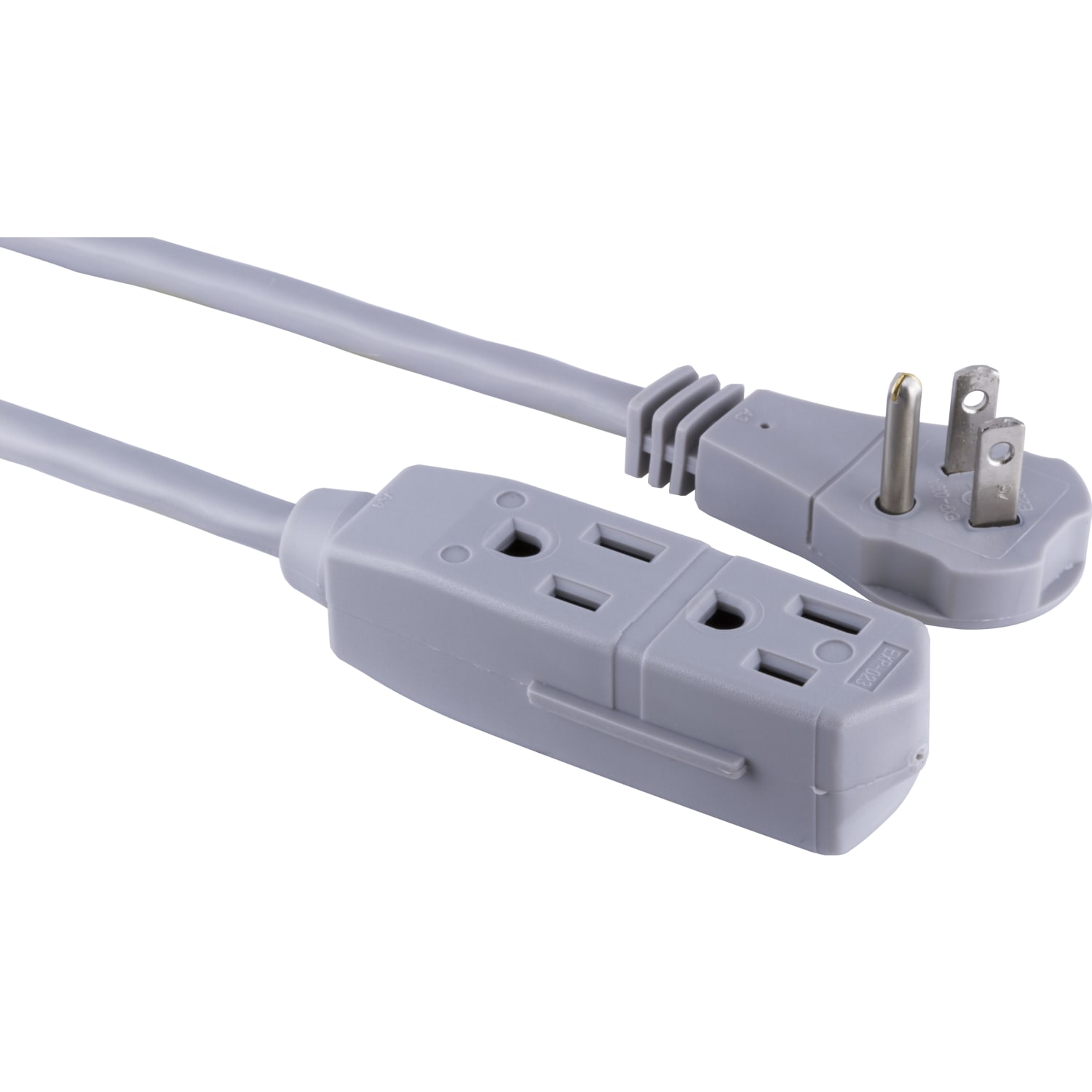GE 3 Outlet Extension Cord, 25ft Long Cord, Flat Plug, Gray, 43025 - Image 4