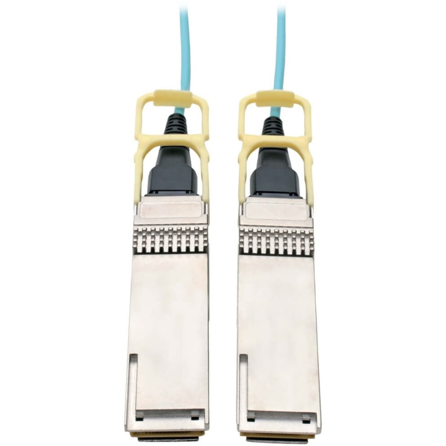 Eaton Tripp Lite Series QSFP28 to QSFP28 Active Optical Cable - 100GbE, AOC, M/M, Aqua, 15 m (49.2 ft.) - N28H15MAQ