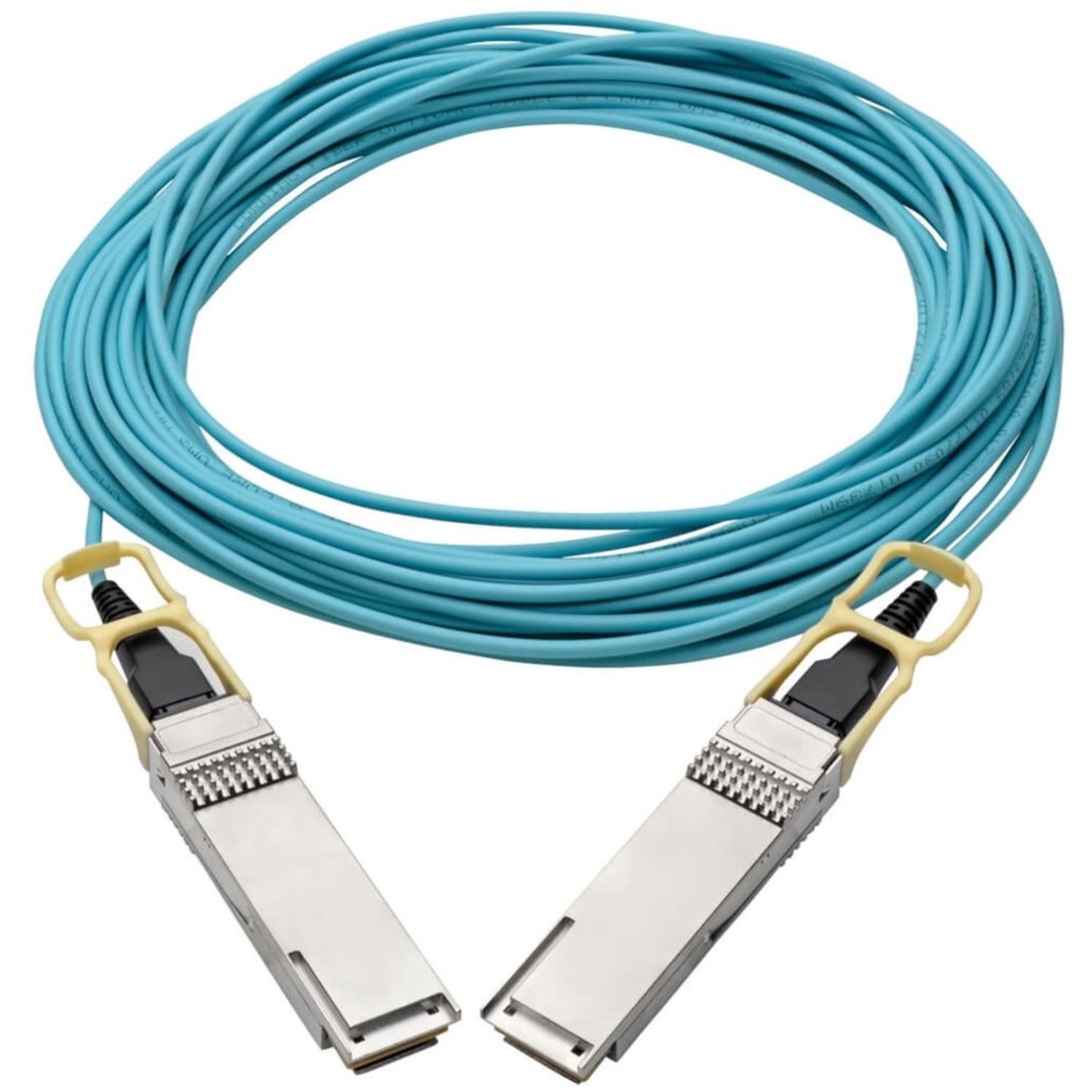 Eaton Tripp Lite Series QSFP28 to QSFP28 Active Optical Cable - 100GbE, AOC, M/M, Aqua, 15 m (49.2 ft.) - N28H15MAQ - Image 4