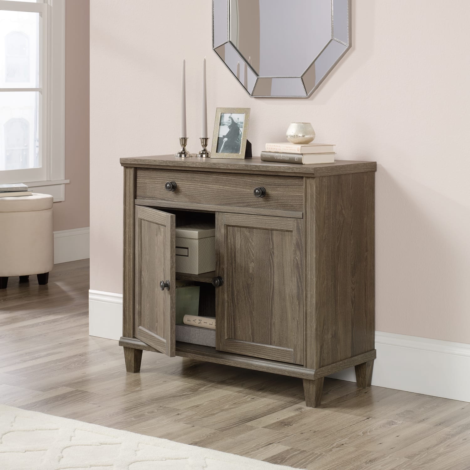 Sauder Hammond 30inH Library Base, Emery Oak - Image 4