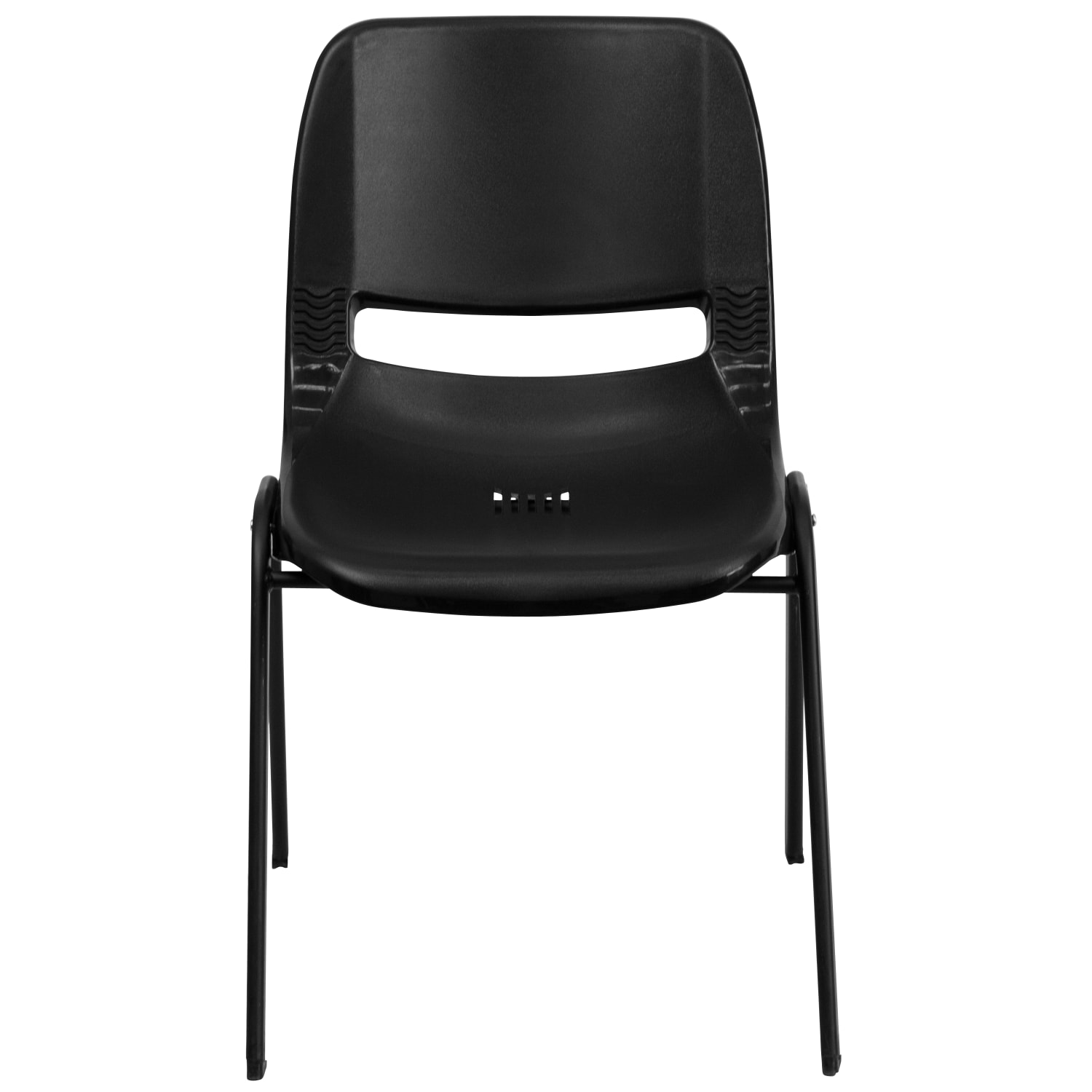 Flash Furniture HERCULES Series Ergonomic Stack Chair Black PopularChairscom
