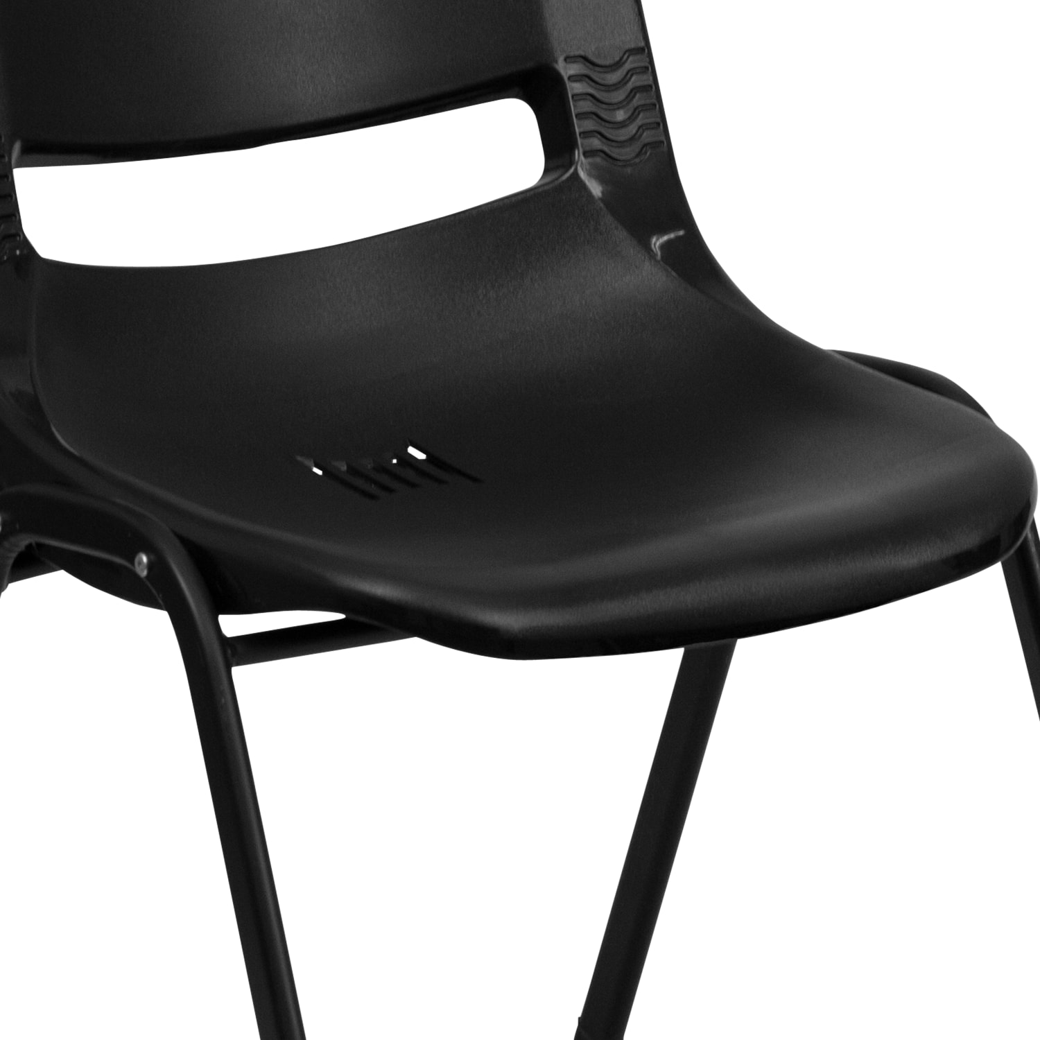 Flash Furniture HERCULES Series Ergonomic Stack Chair Black PopularChairscom